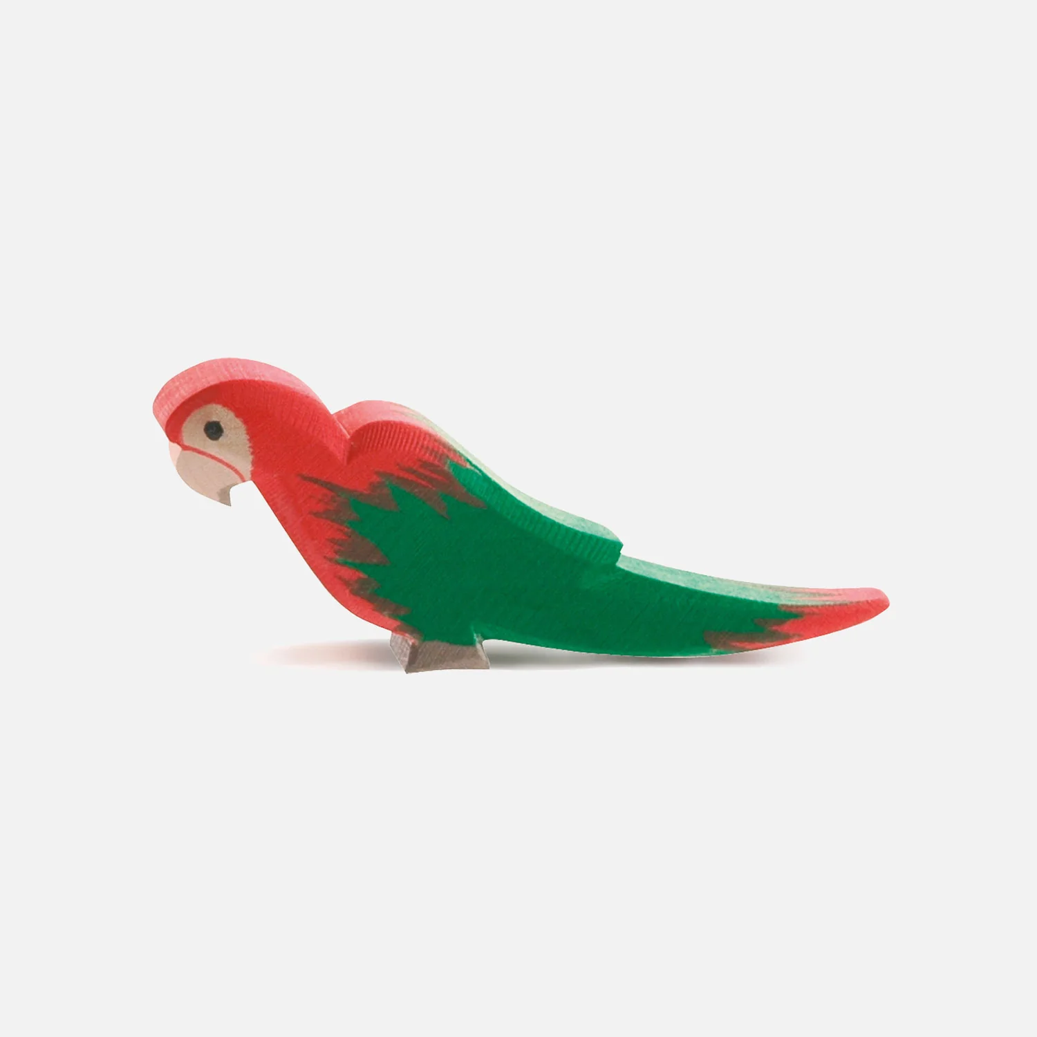 Handcrafted Wooden Parrot - Red - Image 4