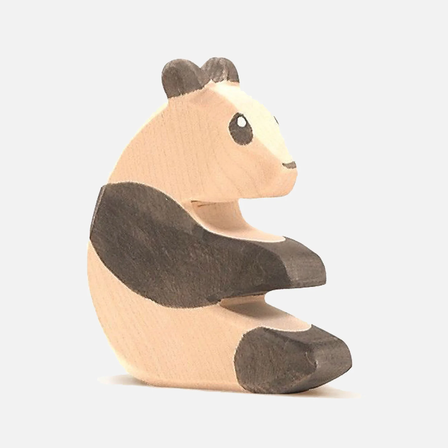 Handcrafted Wooden Sitting Panda - Image 2