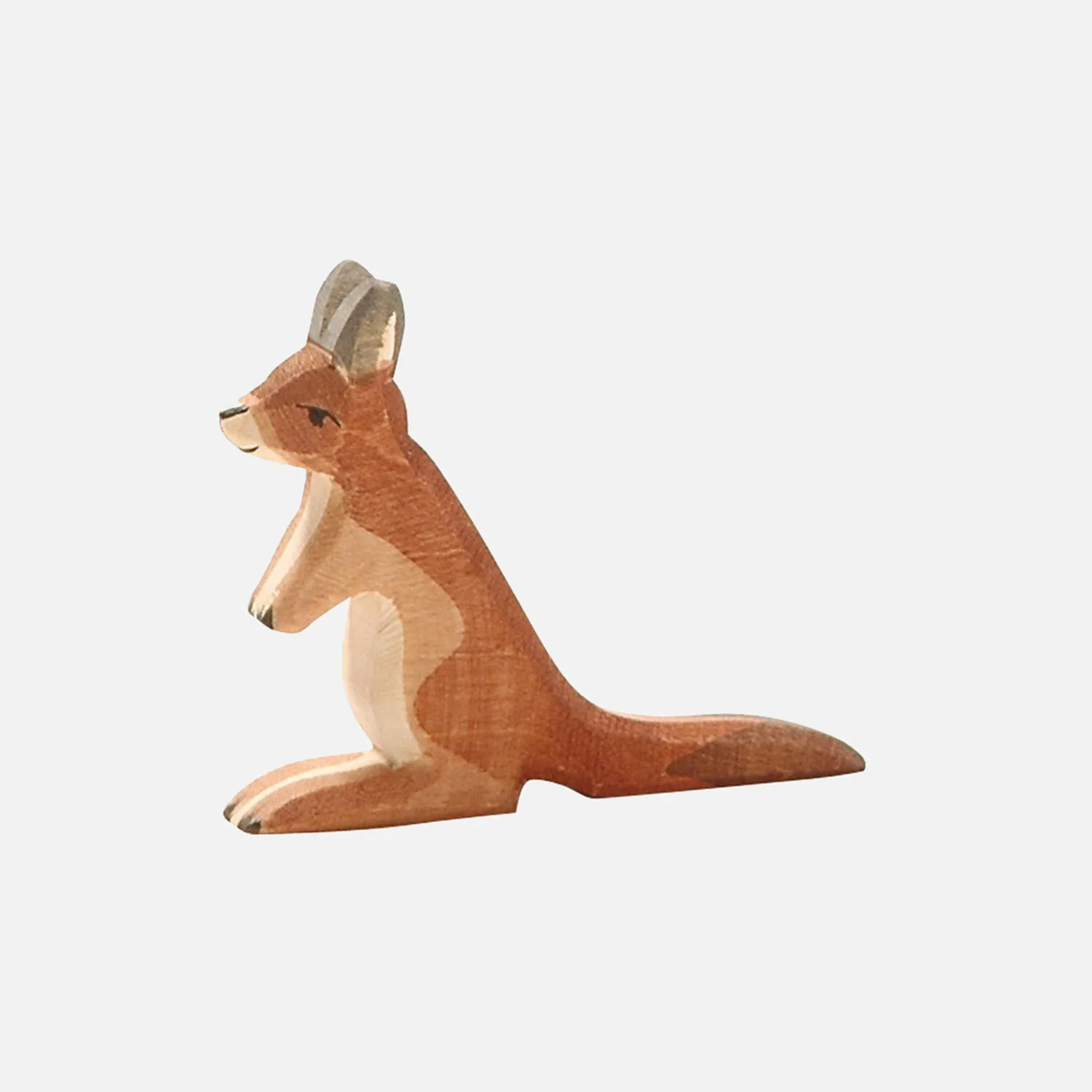 Handcrafted Wooden Small Kangeroo - Image 2