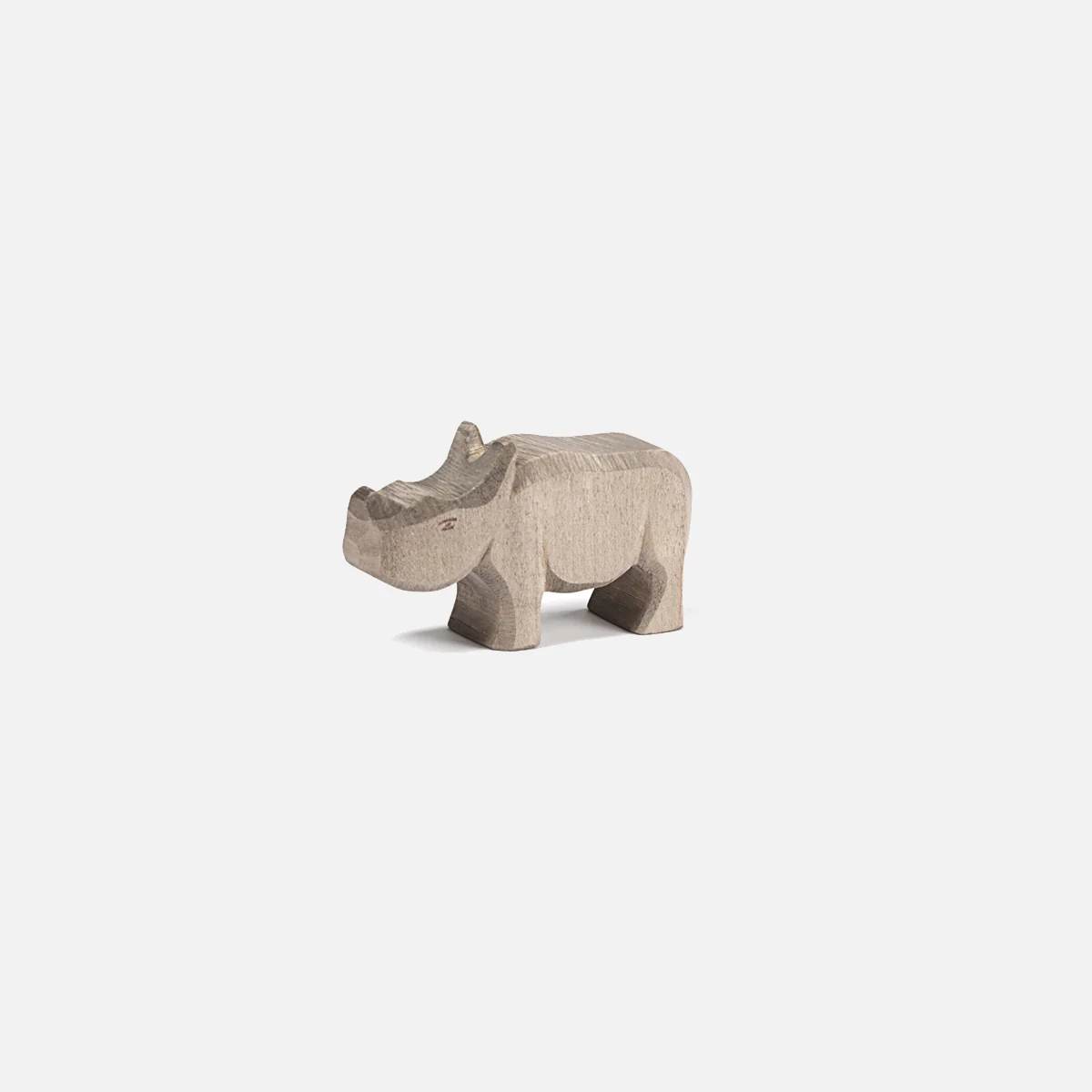 Handcrafted Wooden Small Rhino - Image 2