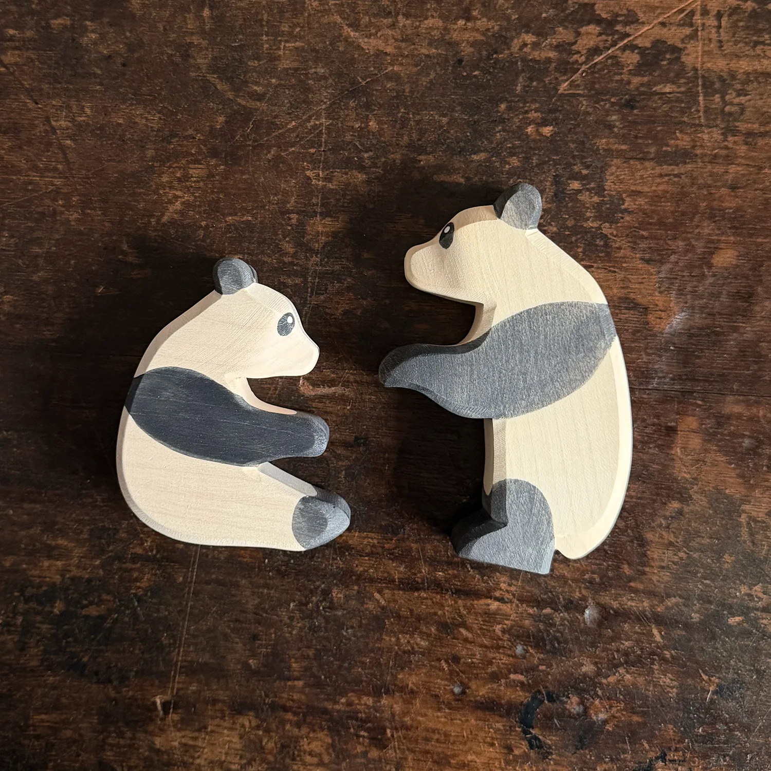 Handcrafted Wooden Standing Panda - Image 2