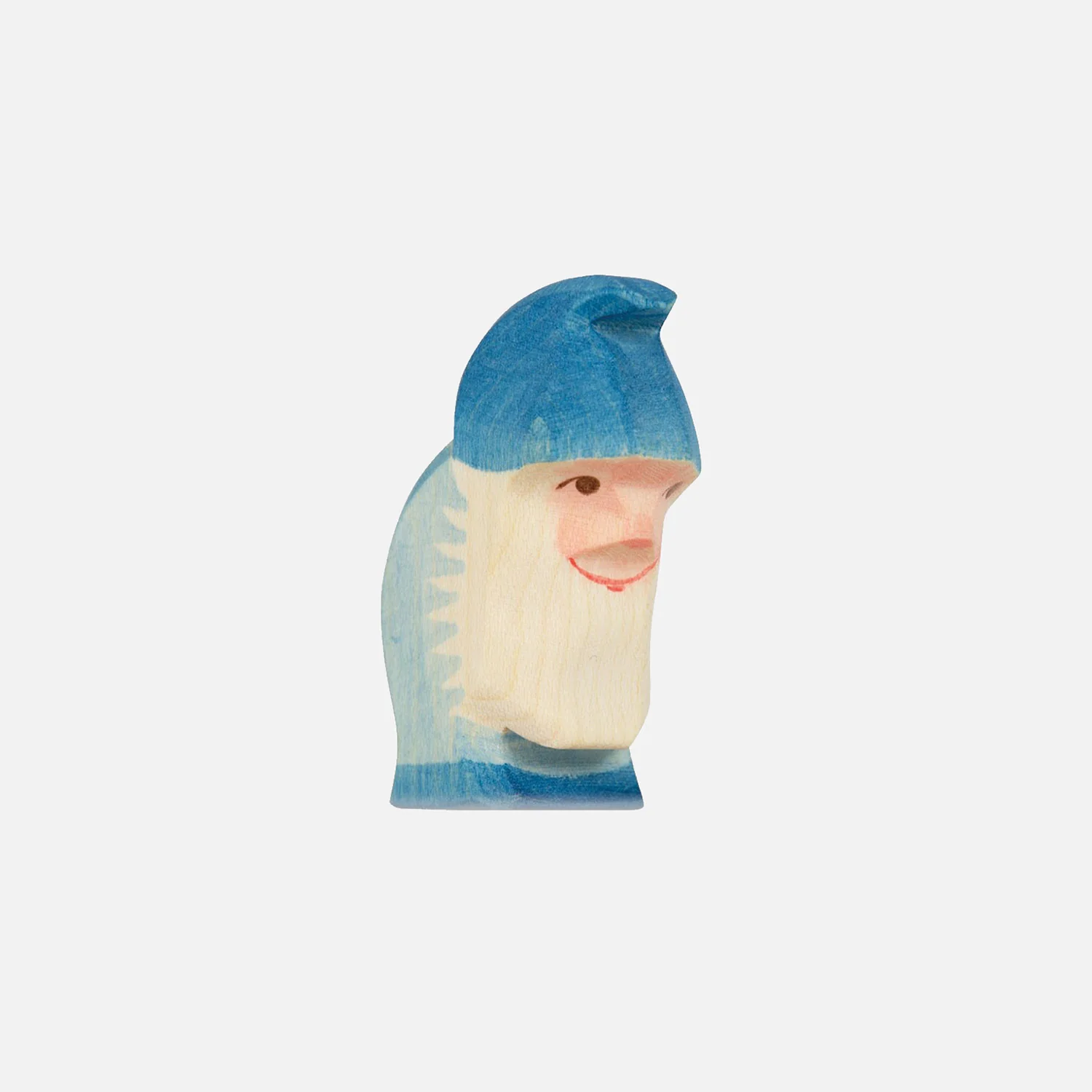 Handmade Wooden Dwarf - Blue - Image 4