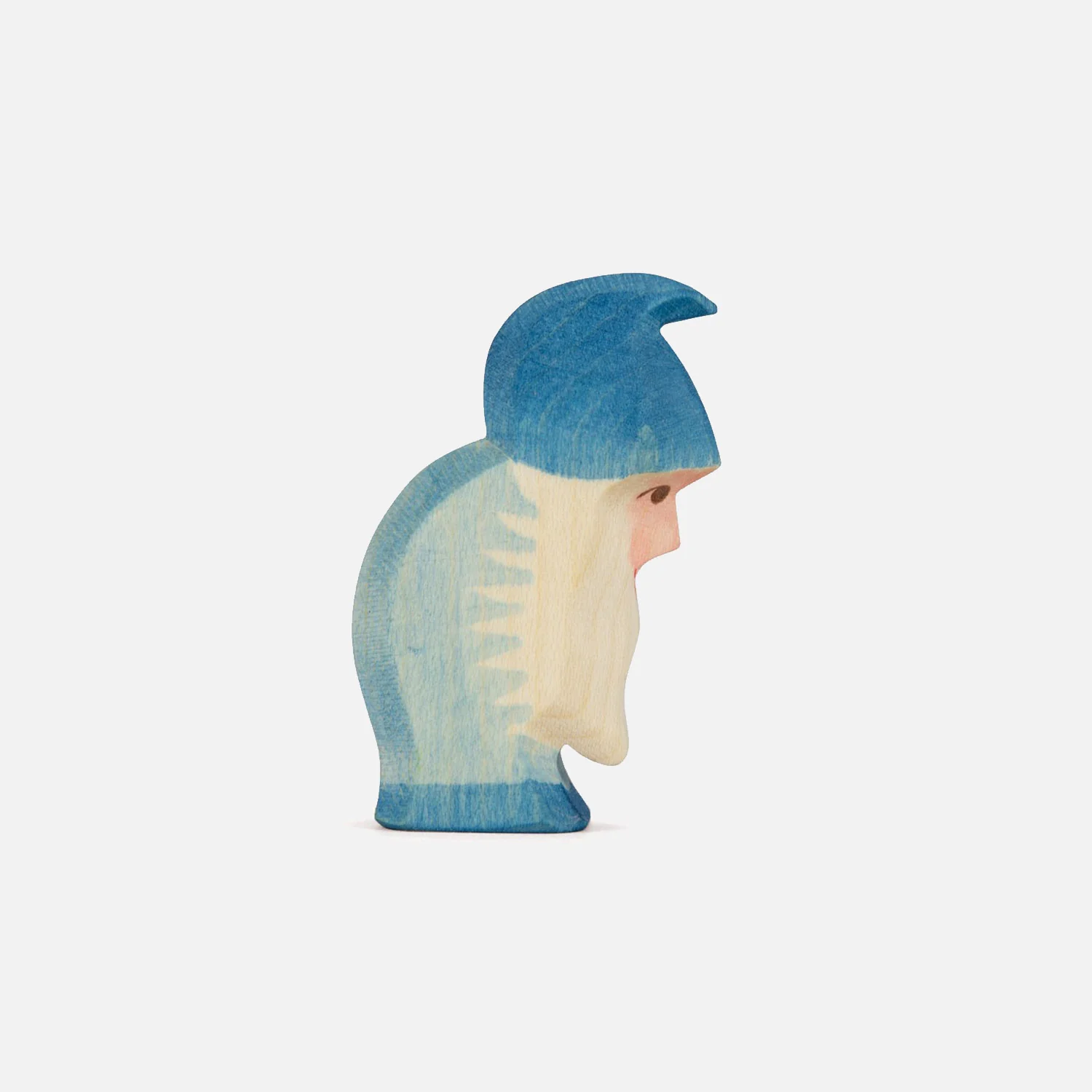 Handmade Wooden Dwarf - Blue - Image 5