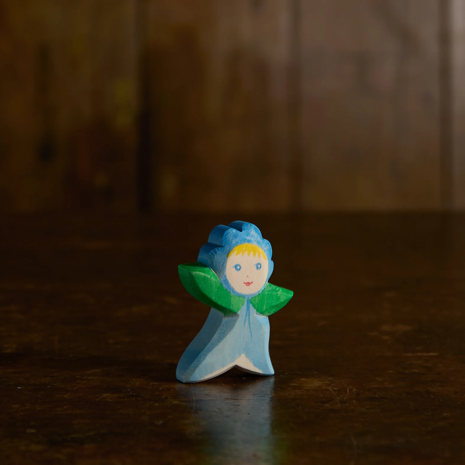 Handmade Wooden Flower Child - Forget Me Not