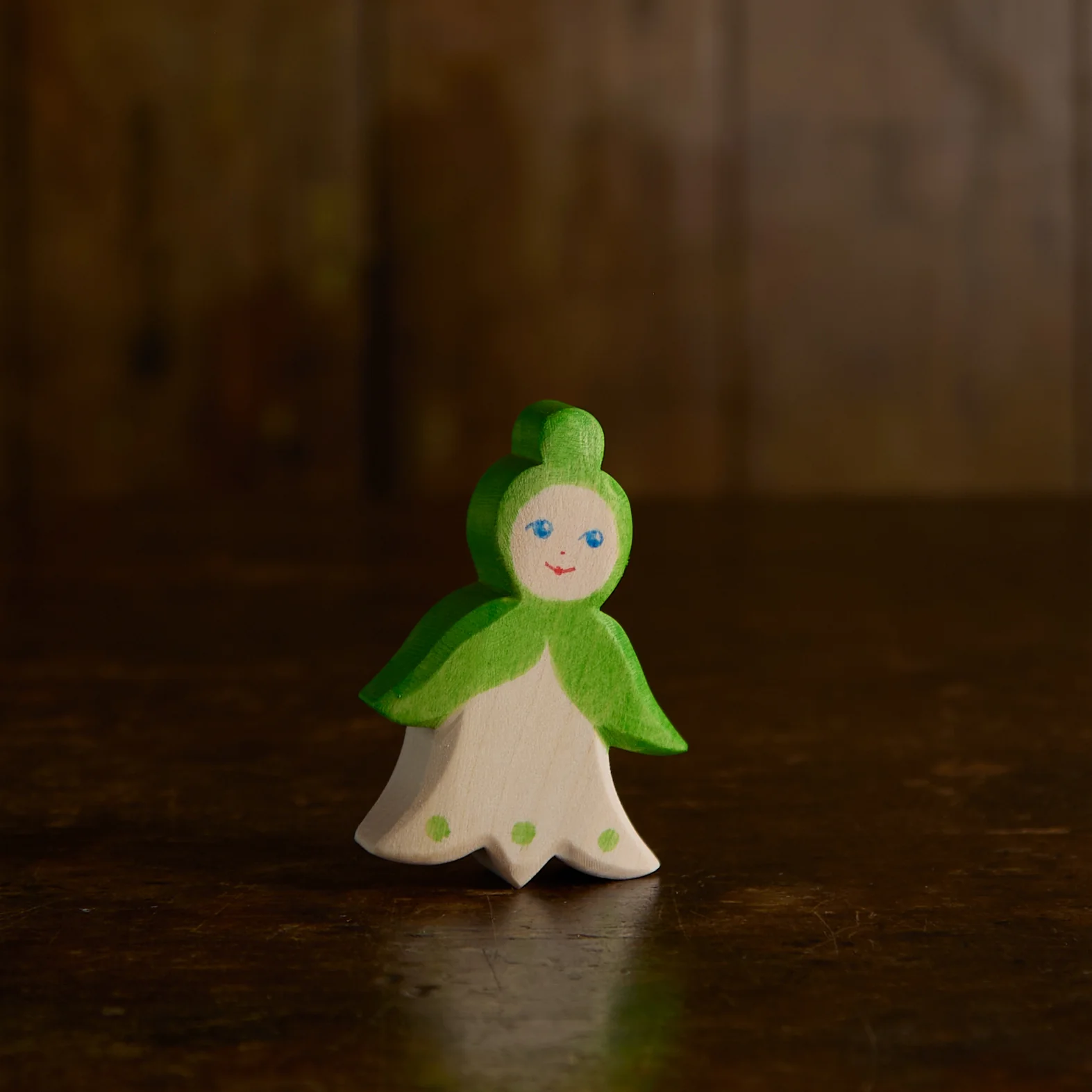 Handmade Wooden Flower Child - Snowdrop