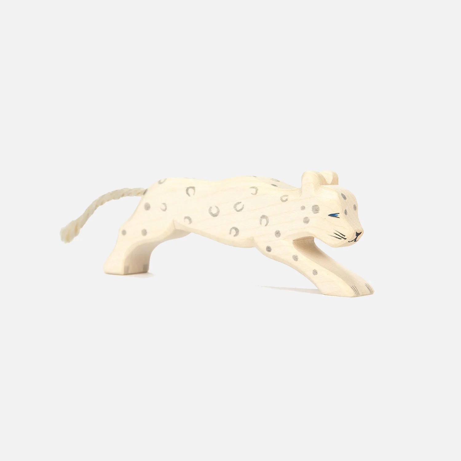 Handmade Wooden Snow Leopard - Image 2