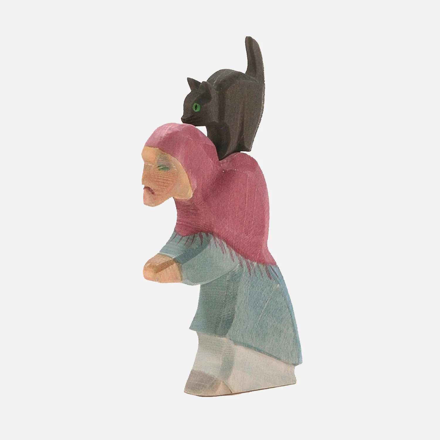 Handmade Wooden Witch - Image 3