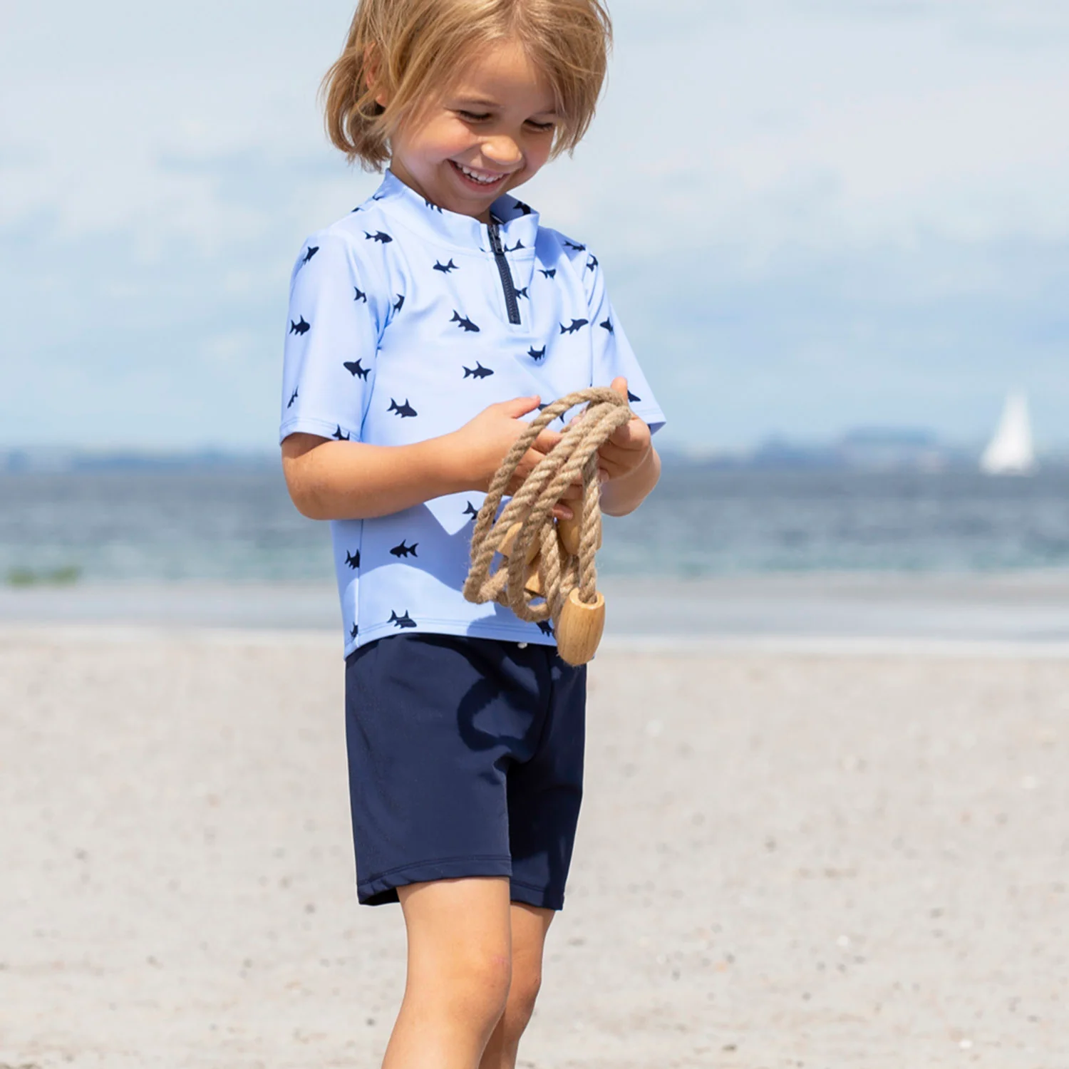 Kids Alex UV Swim Shorts - Navy - Image 3