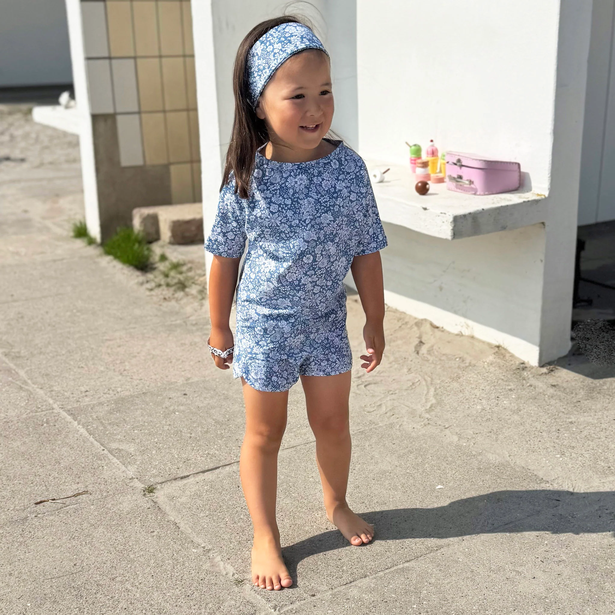 Kids Alexa UV Swim Shorts - Evening Sky - Image 3