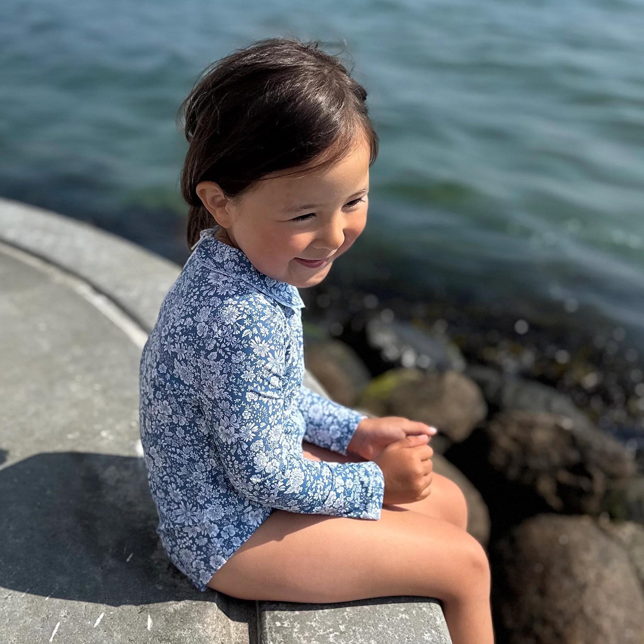 Kids Peter Pan UV LS Swimsuit - Evening Sky - Image 3