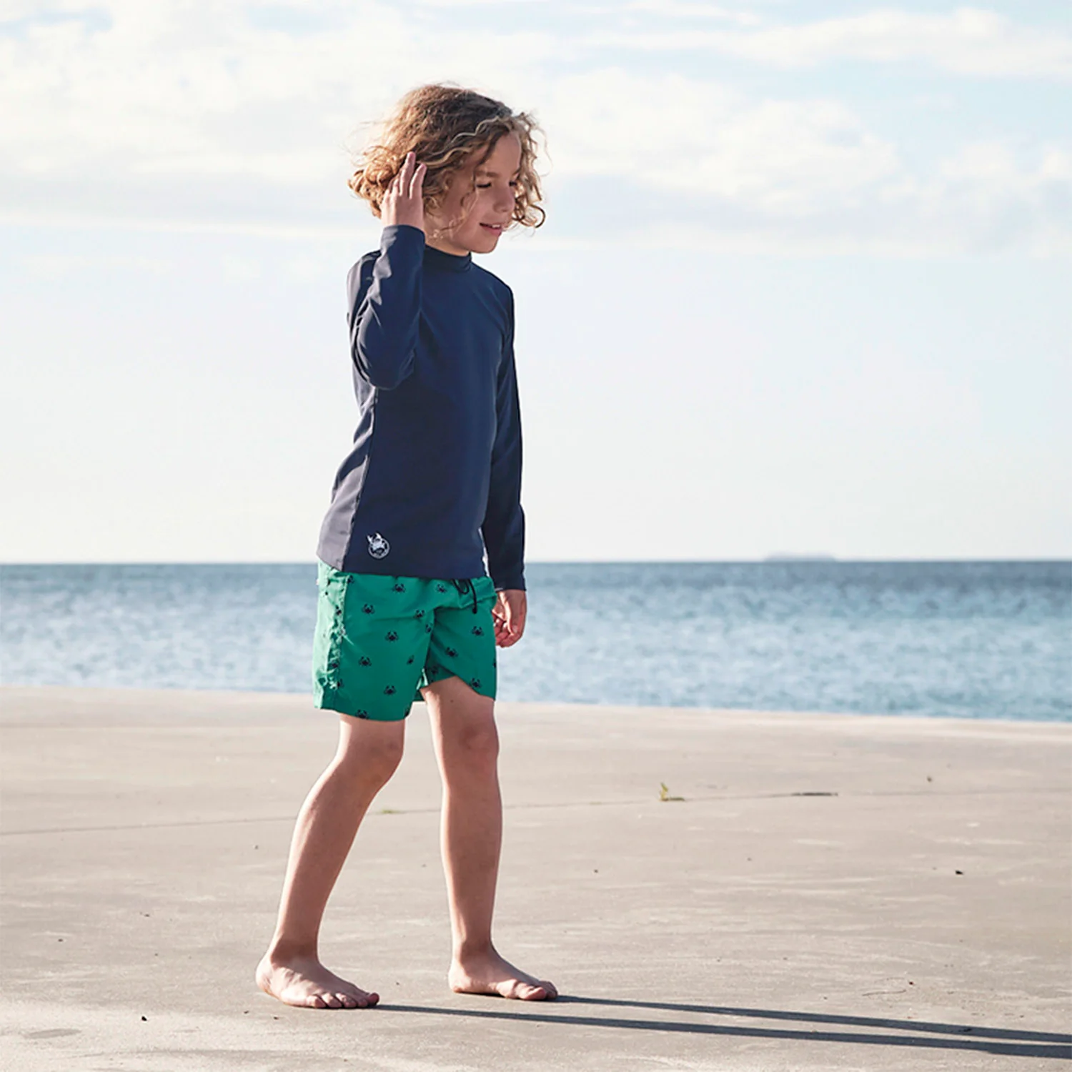 Kids Sydney UV LS Swim Shirt - Navy - Image 3