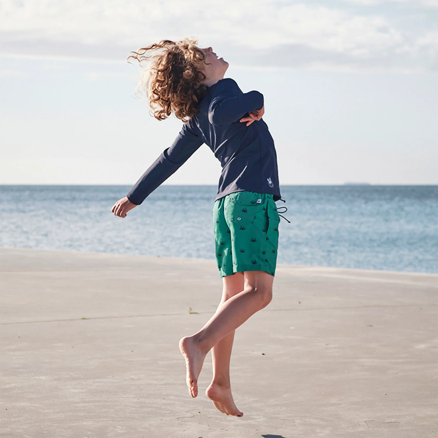 Kids Sydney UV LS Swim Shirt - Navy - Image 4
