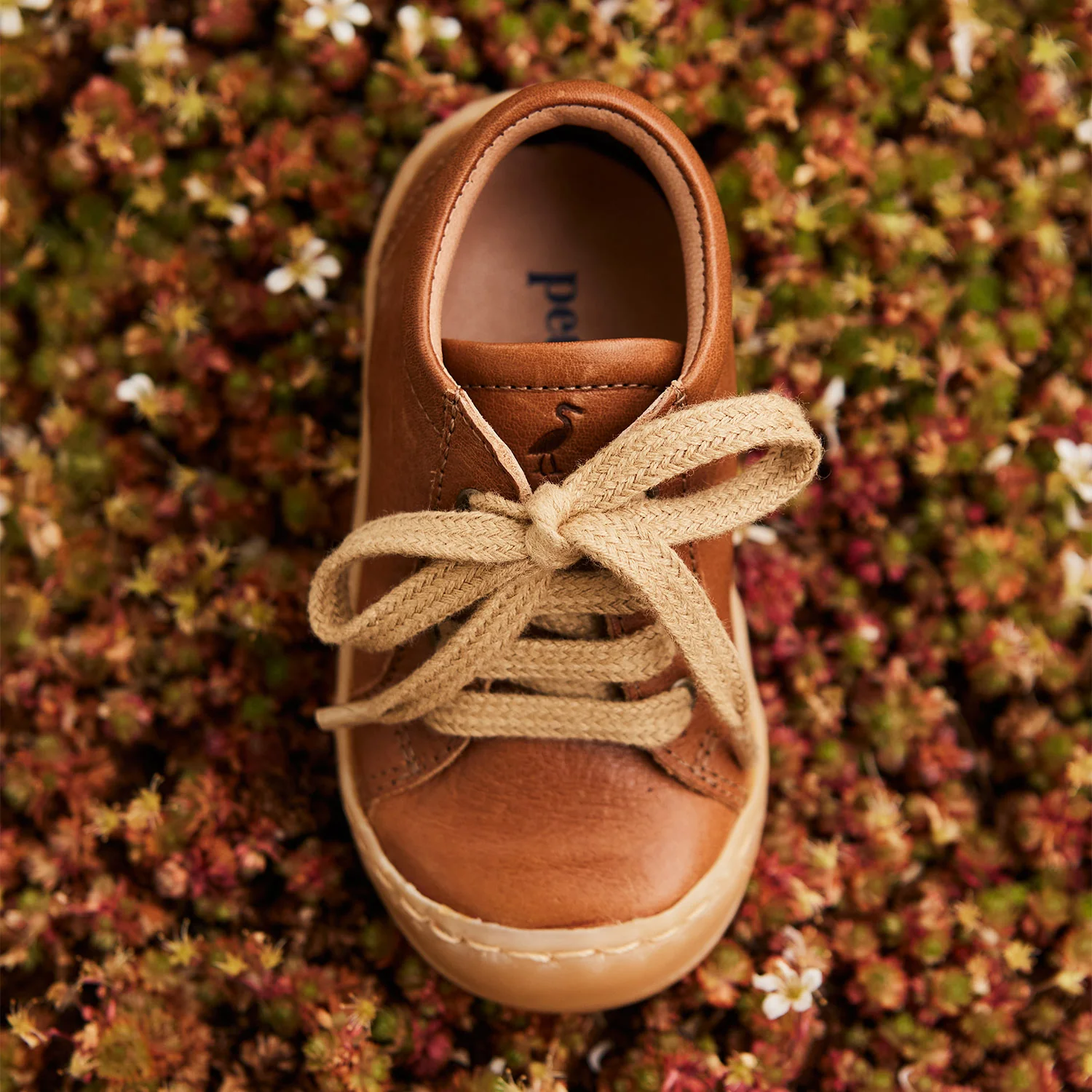Toddler Leather Lace Shoes - Cognac - Image 2