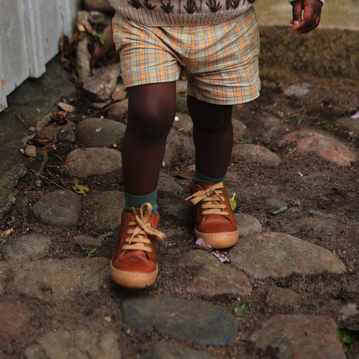Toddler Leather Lace Shoes - Cognac - Image 6