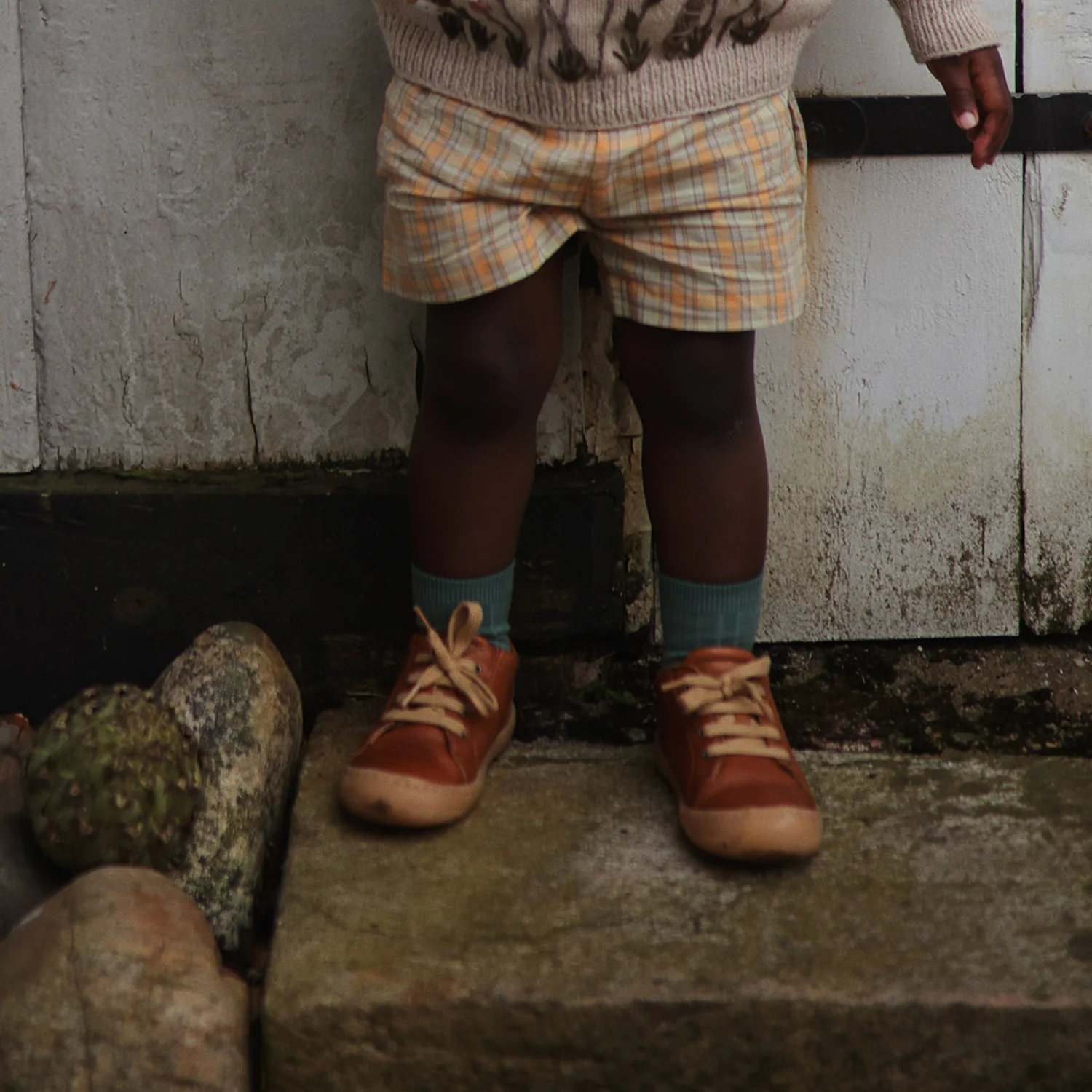 Toddler Leather Lace Shoes - Cognac - Image 7
