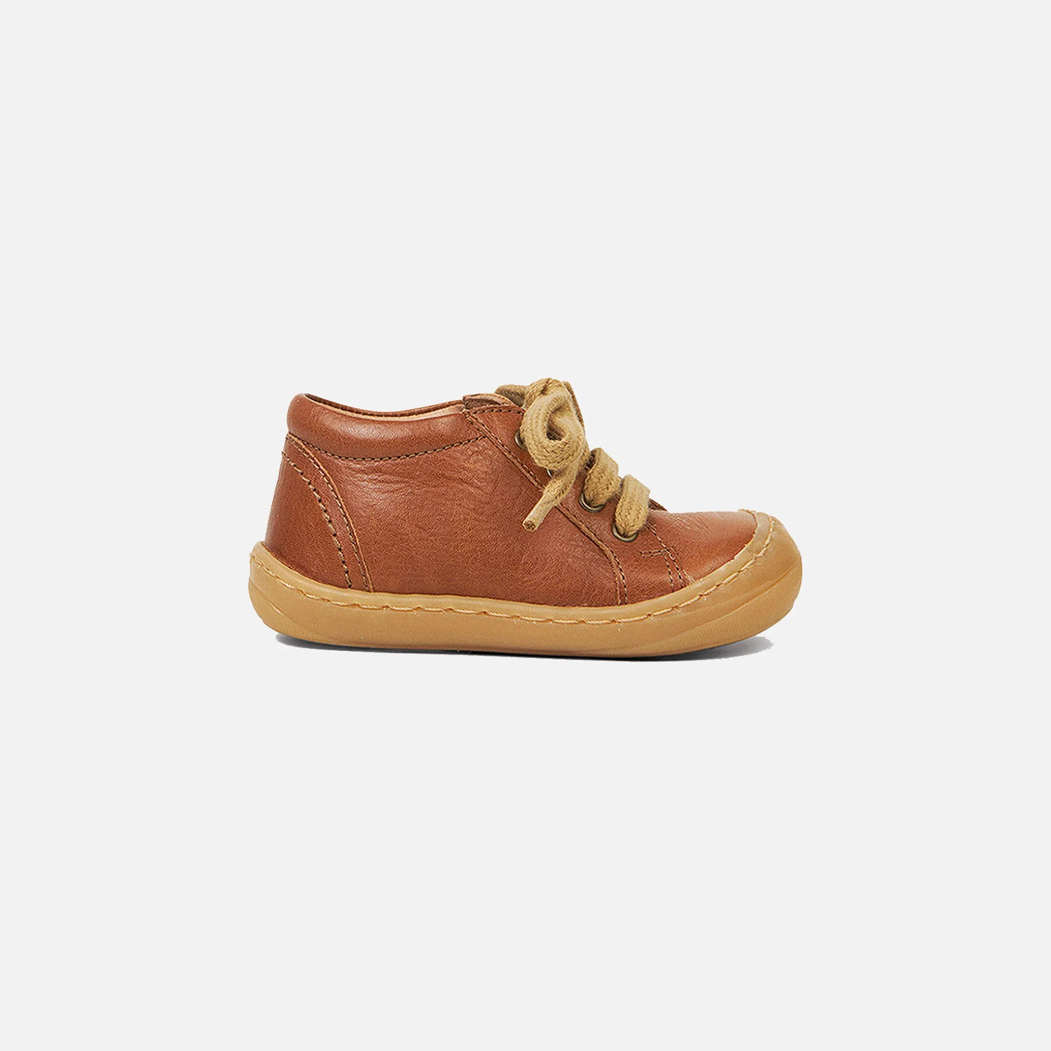 Toddler Leather Lace Shoes - Cognac - Image 8