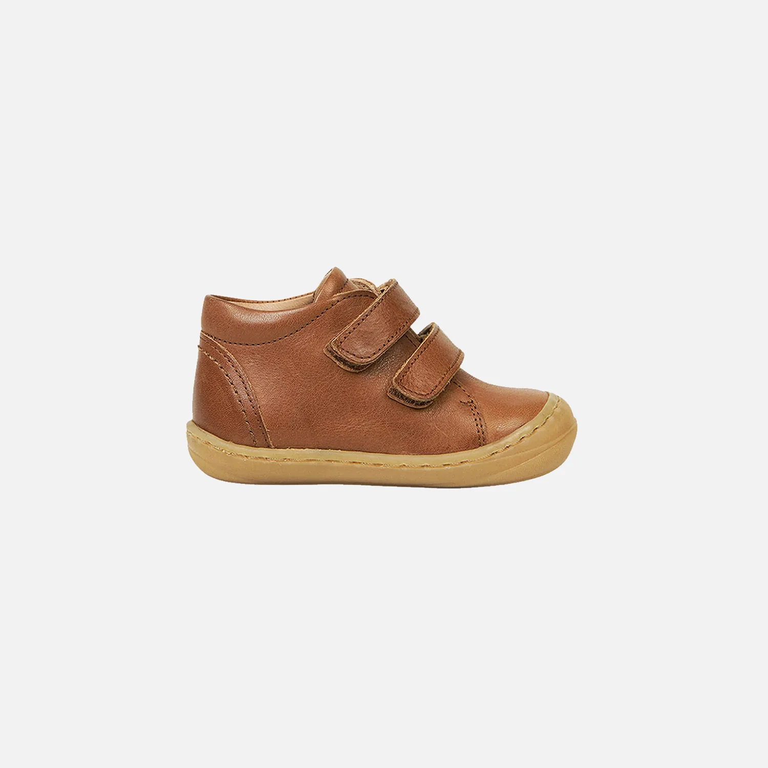 Toddler Leather Velcro Shoes - Cognac - Image 5