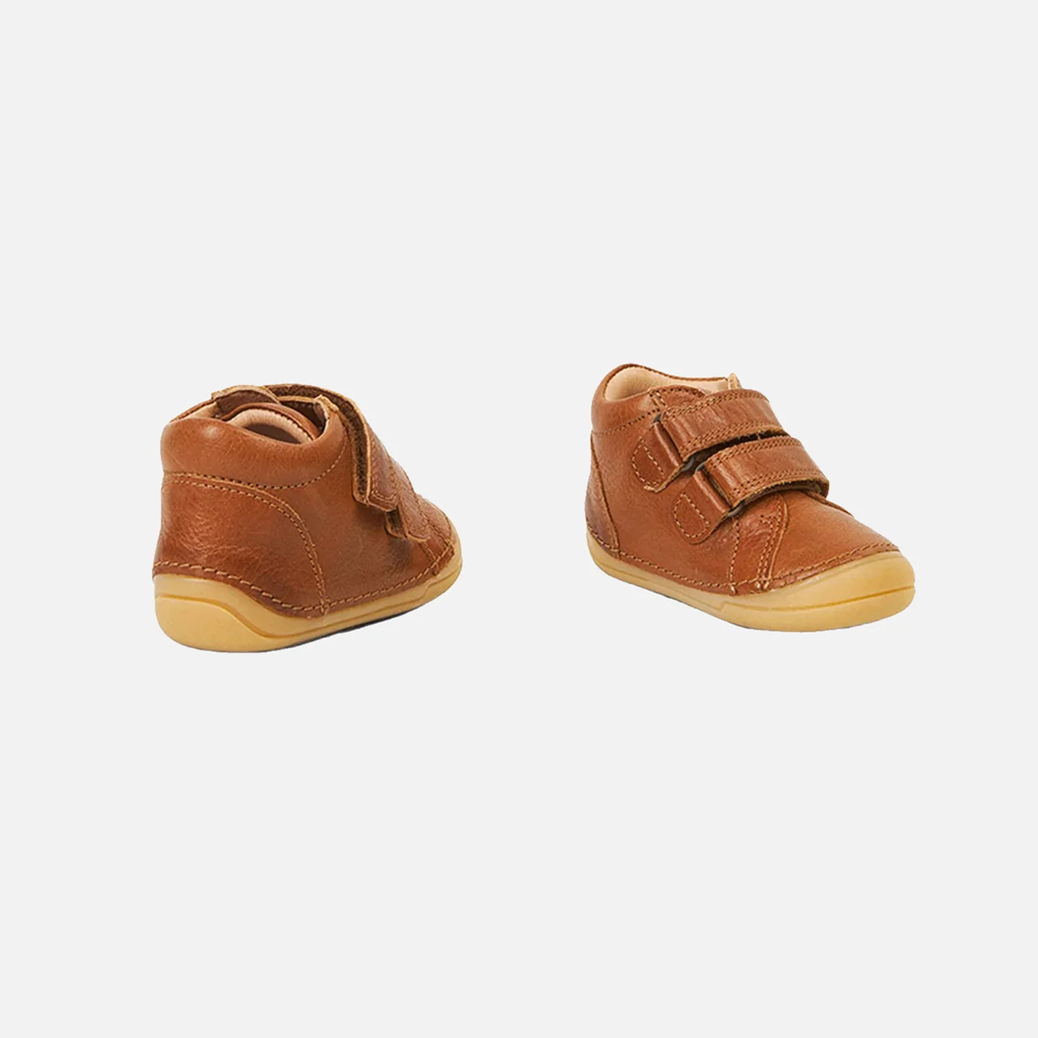 Toddler Leather Velcro Shoes - Cognac - Image 6