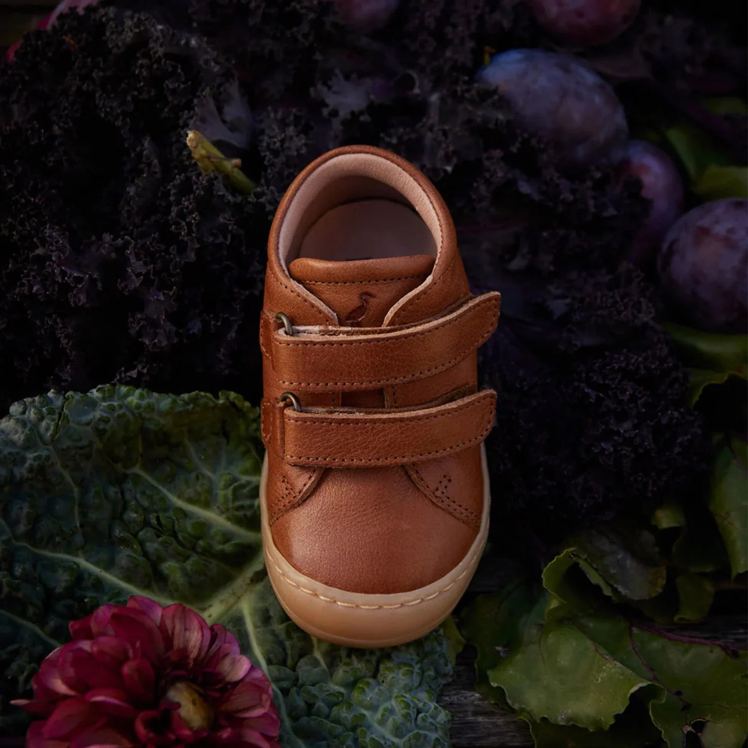 Toddler Leather Velcro Shoes - Cognac - Image 8
