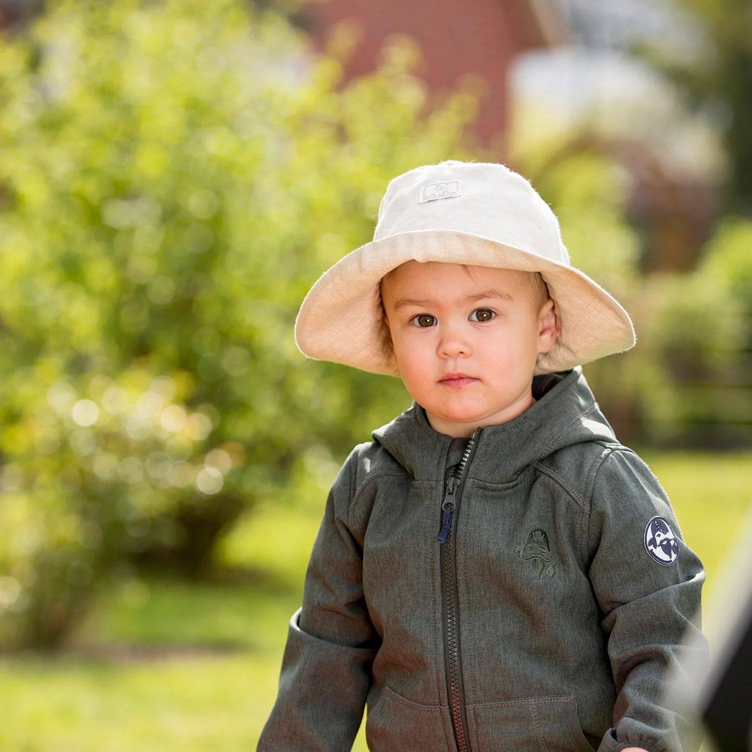 Baby & Kids Linen Cala Sun Hat - Oat - Image 2