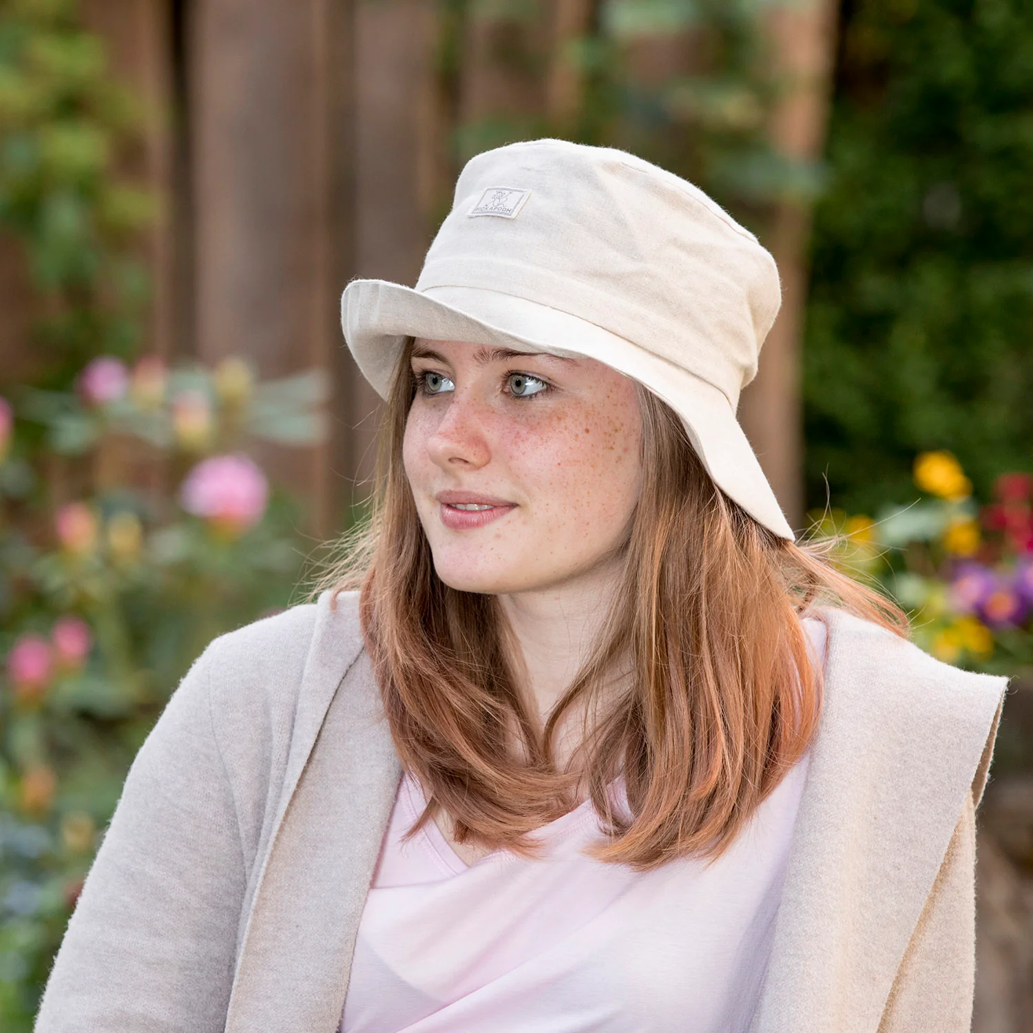 Baby & Kids Linen Cala Sun Hat - Oat - Image 3