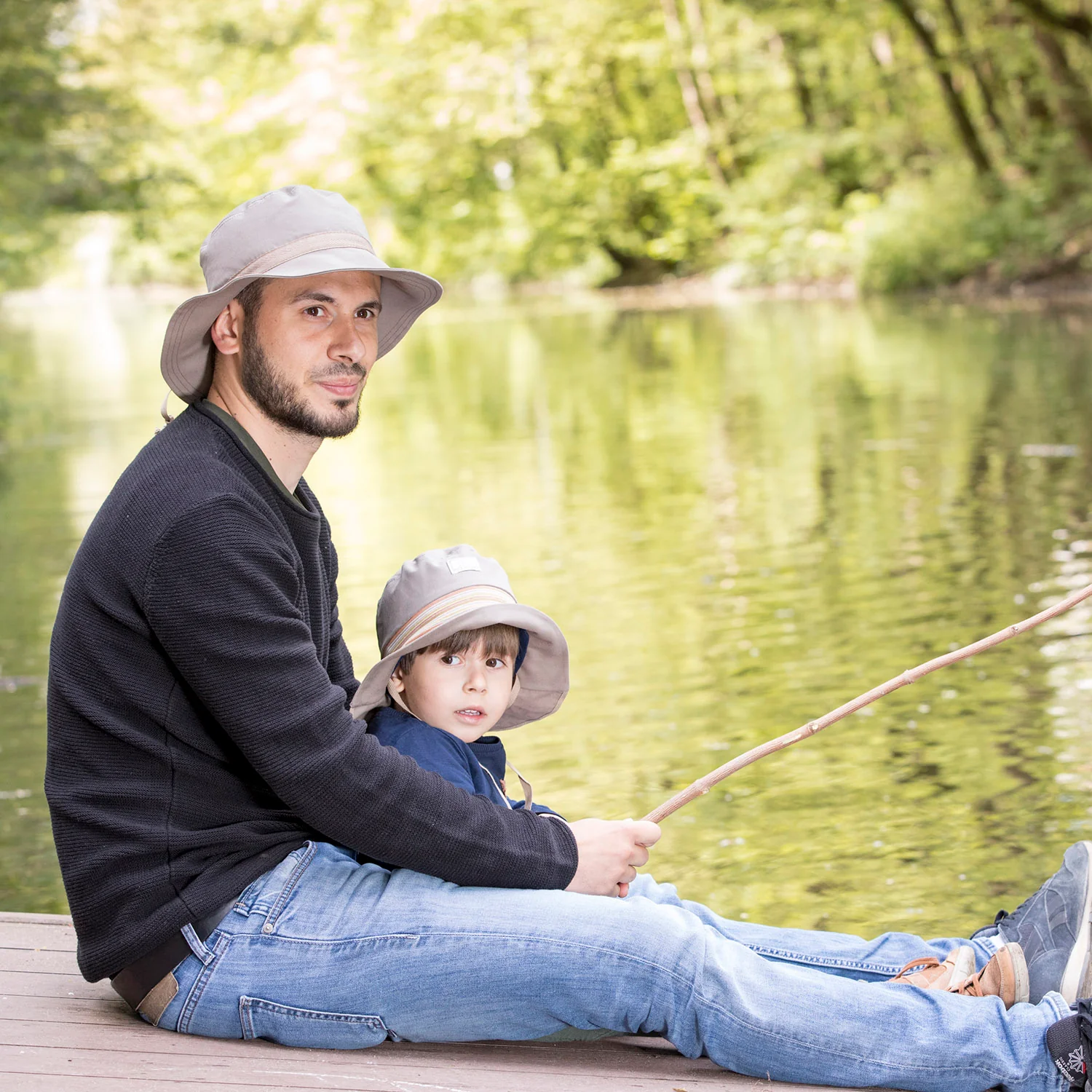 Baby & Kids Linen Olaf Sun Hat - Oat - Image 3