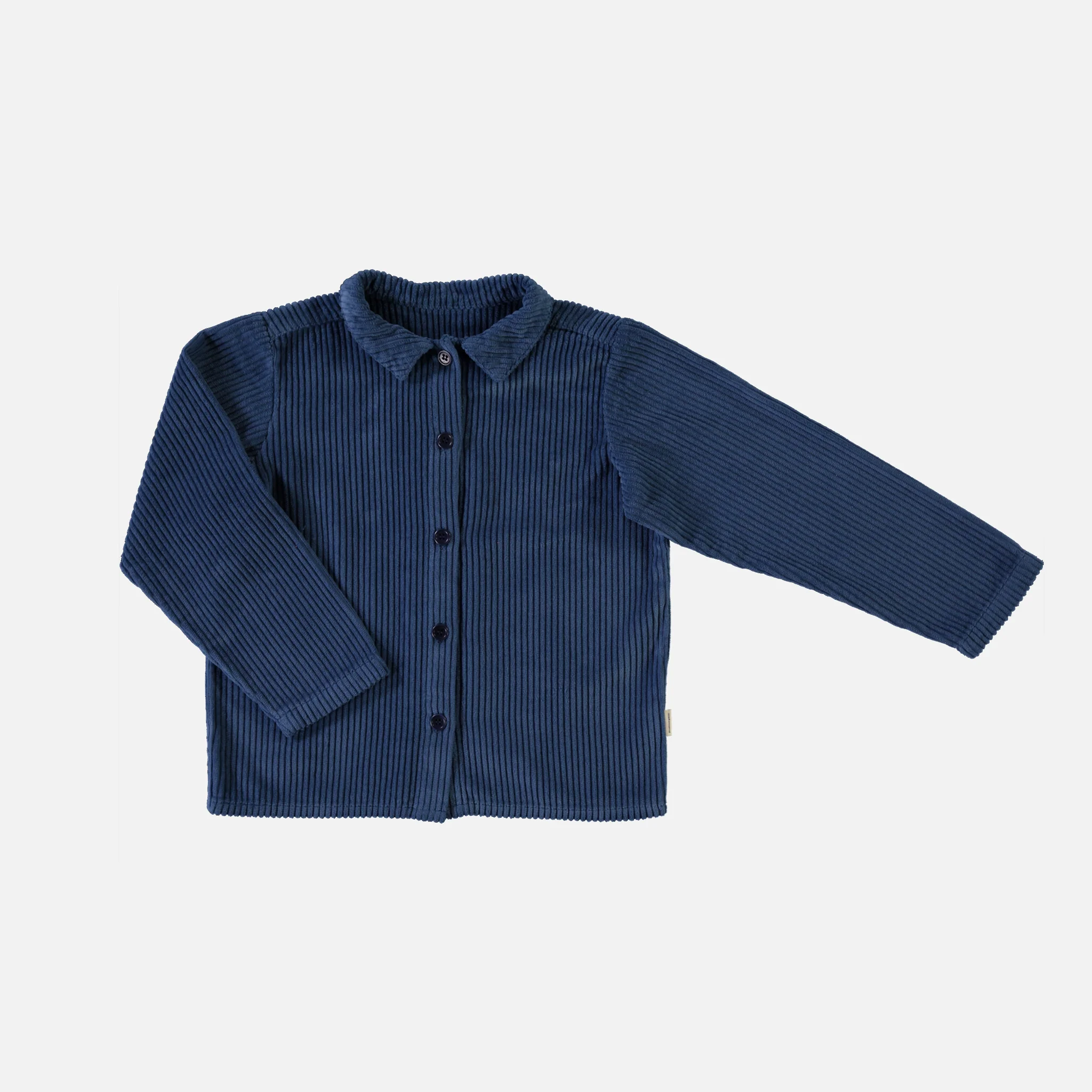 Kids Cotton Corduroy Belladone Shirt - Dark Denim - Image 2