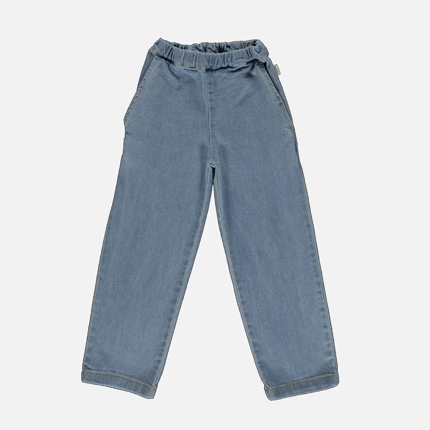Kids Cotton Denim Pomelos Trousers - Blue - Image 2