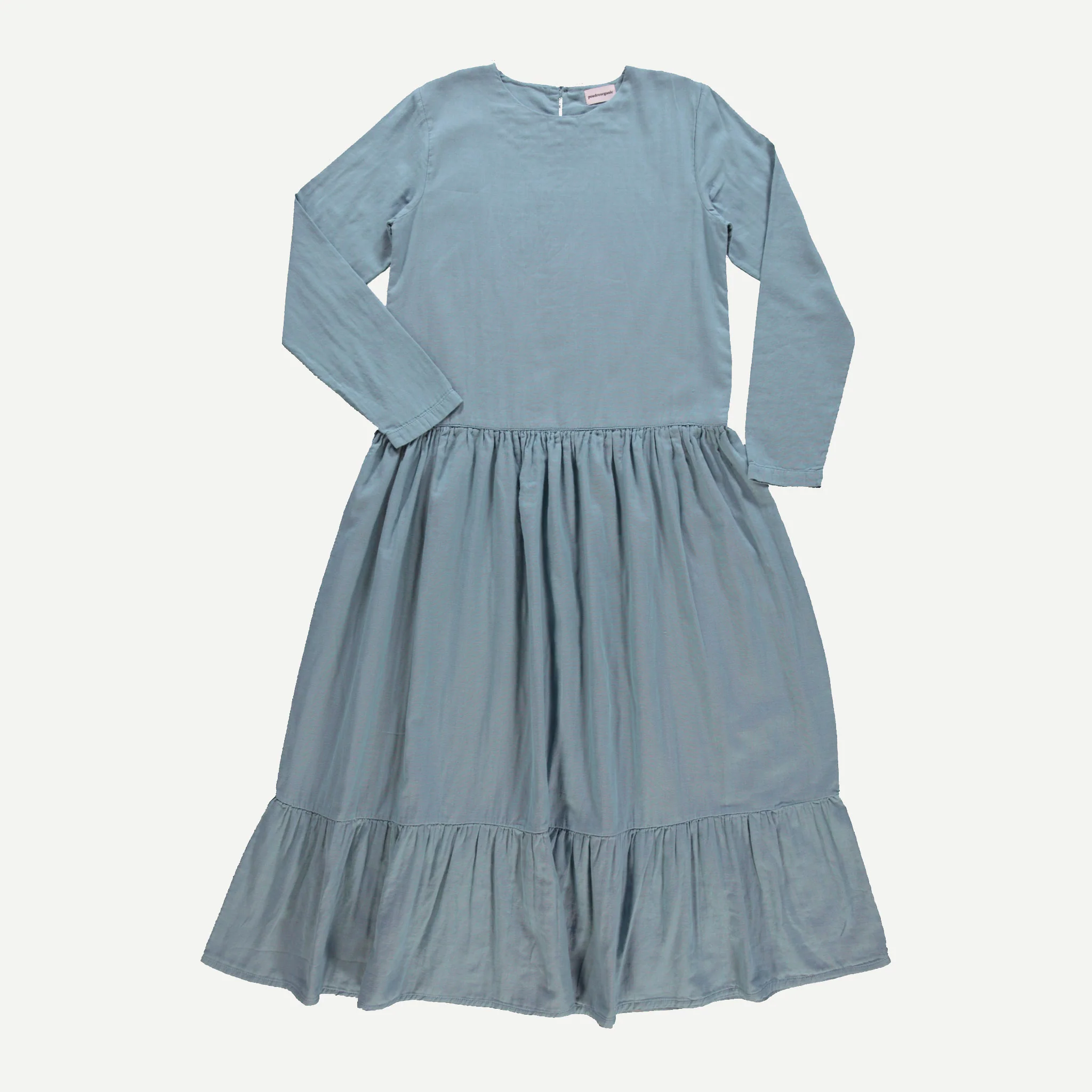Women's Cotton Gaura Dress - Faded Denim - Image 2