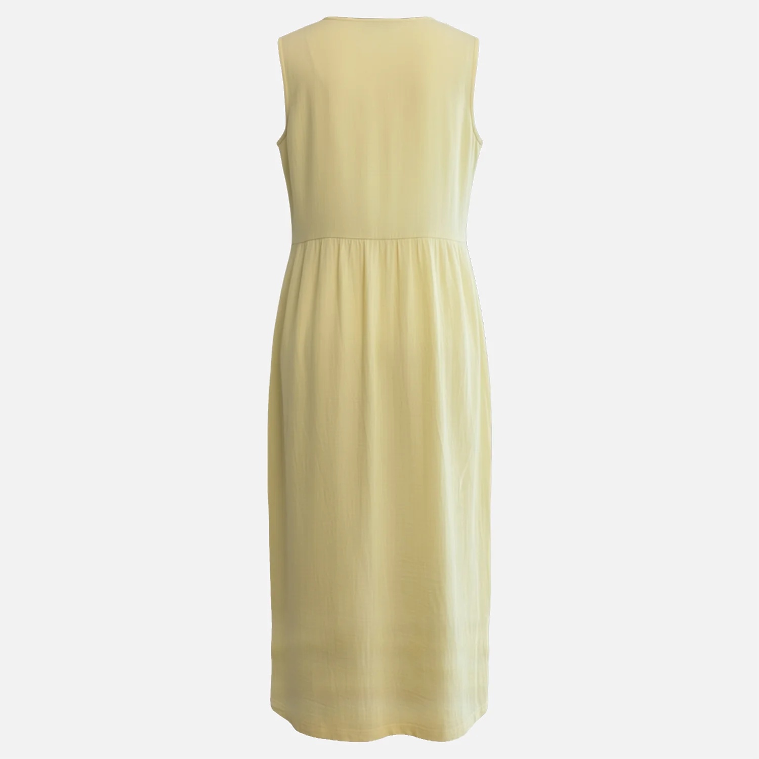 Women's Cotton Paquerette Dress - Pastel Yellow - Image 2
