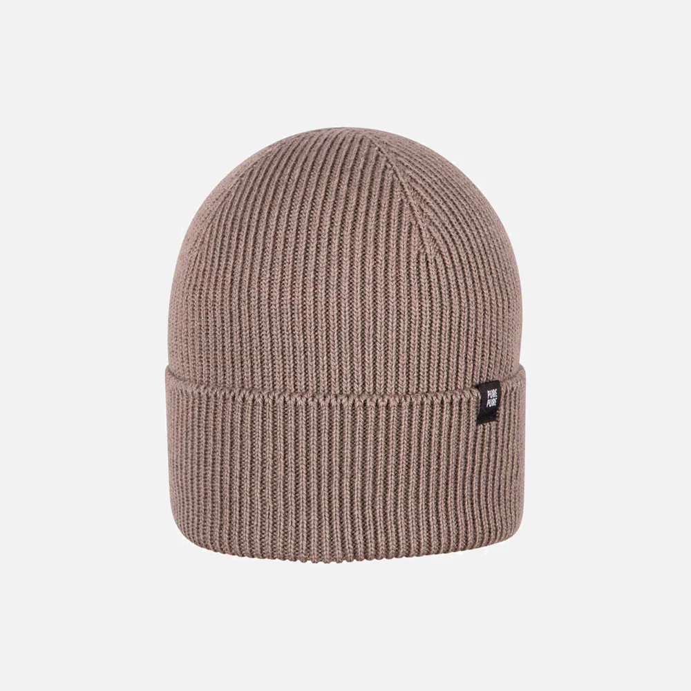 Kids Merino Wool/Cotton/Silk Beanie - Stone Grey