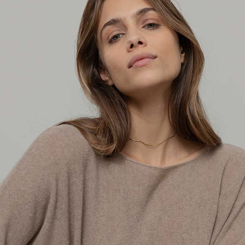 Women's Recycled Cashmere Dorotea Sweater - Beige Sabbia - Image 3