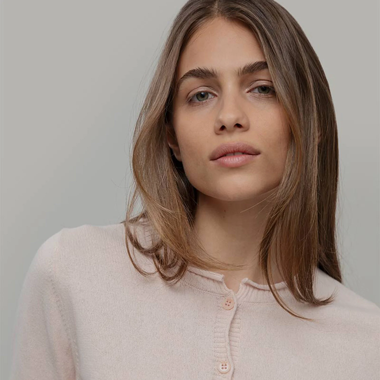 Women's Recycled Cotton 3/4 Sleeve Leda Cardigan - Pink Tulle - Image 3