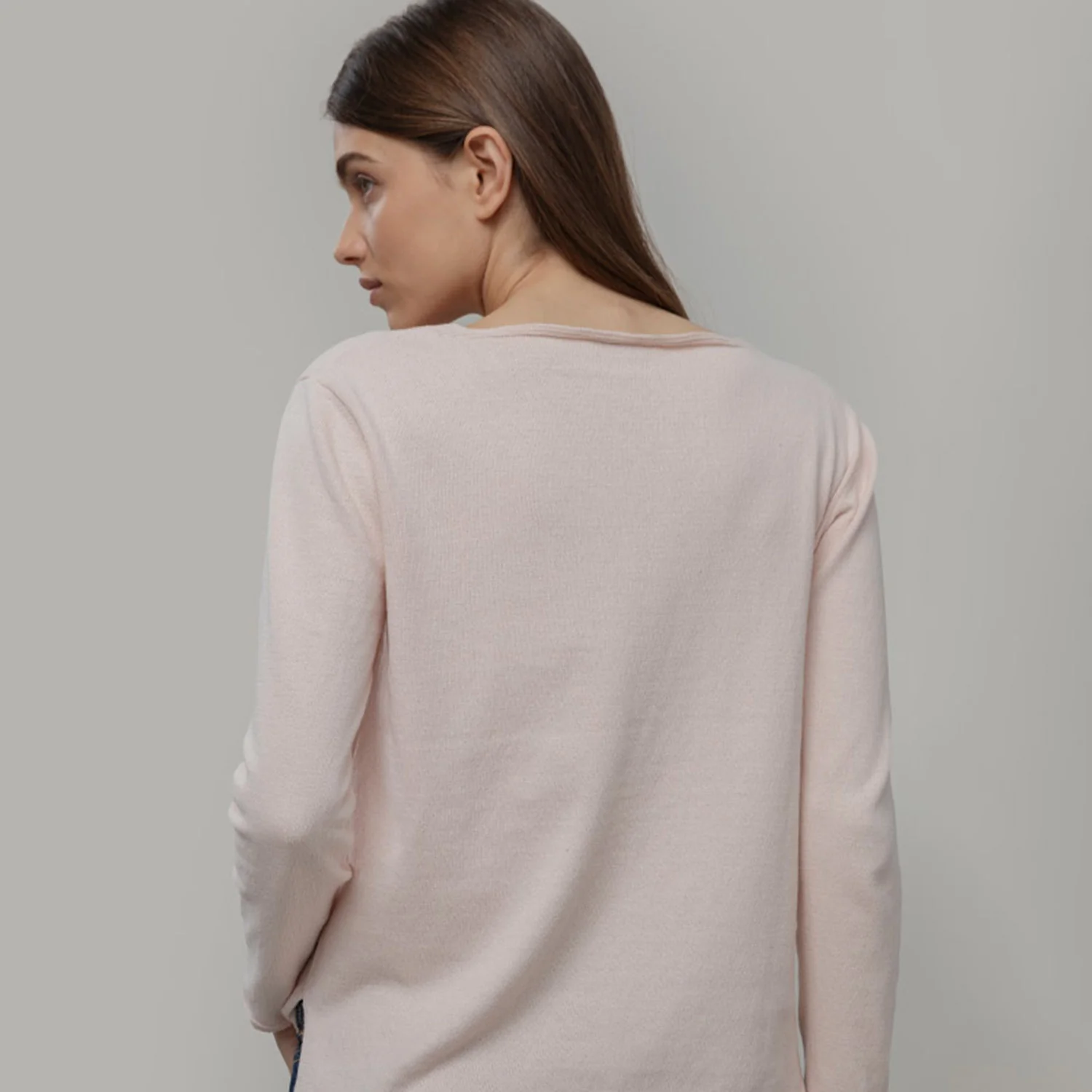 Women's Recycled Cotton 3/4 Sleeve Leda Cardigan - Pink Tulle - Image 4