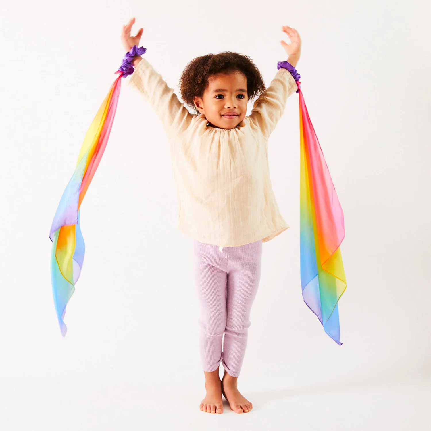 Silk Wrist Streamers - Rainbow
