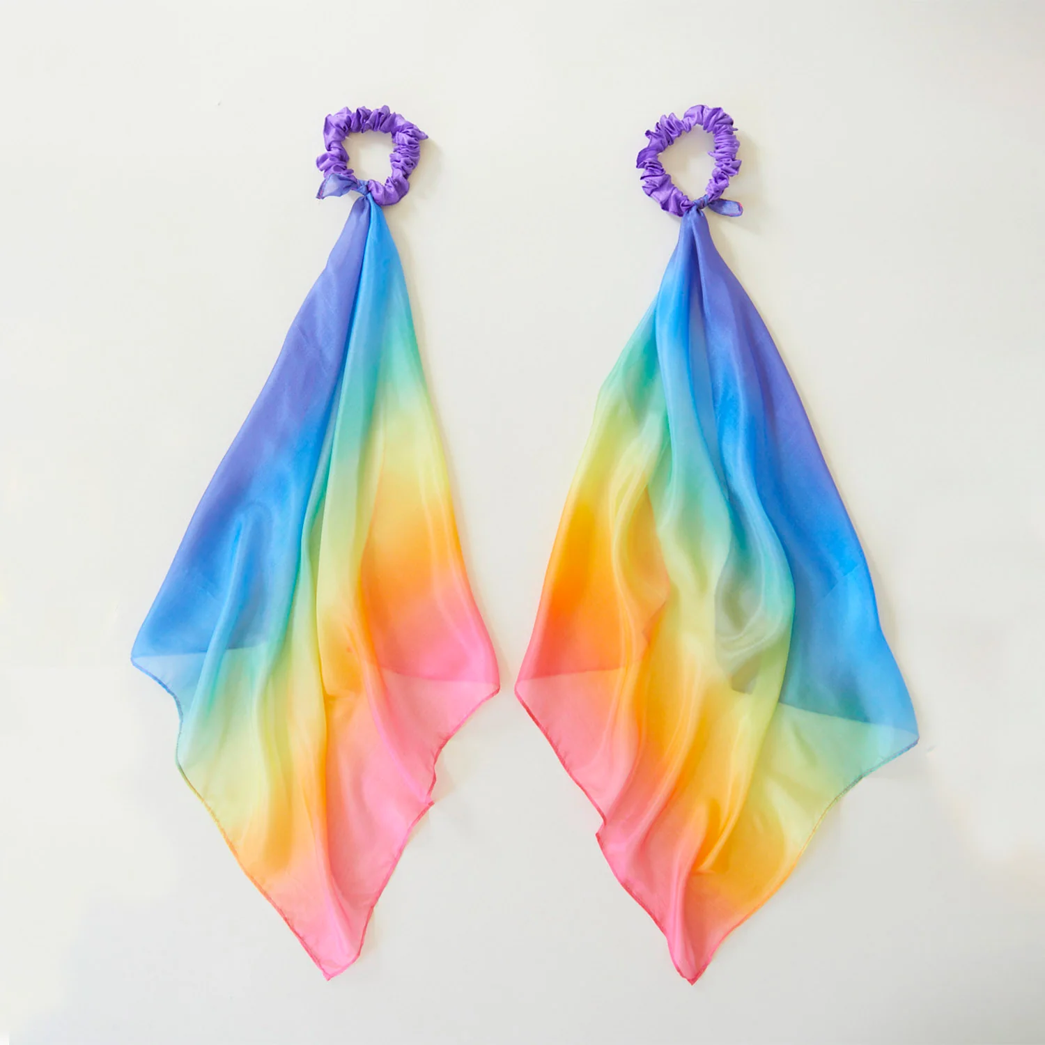 Silk Wrist Streamers - Rainbow - Image 2