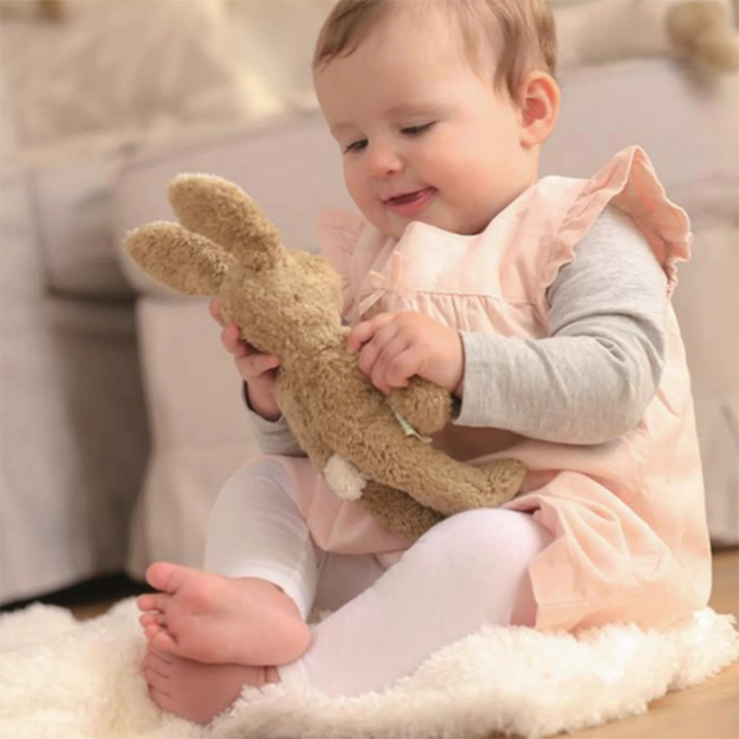 Cotton Baby Rabbit - Beige - Image 3