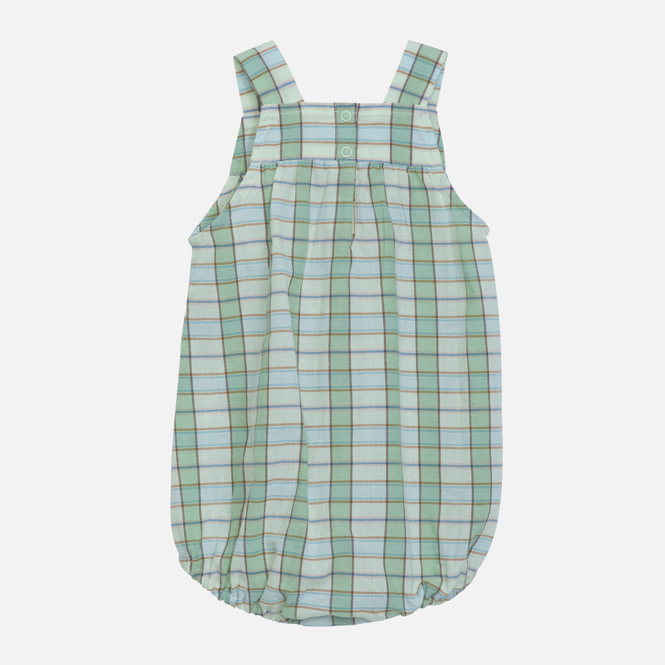 Baby Cotton Romper - Aloe Checks - Image 3
