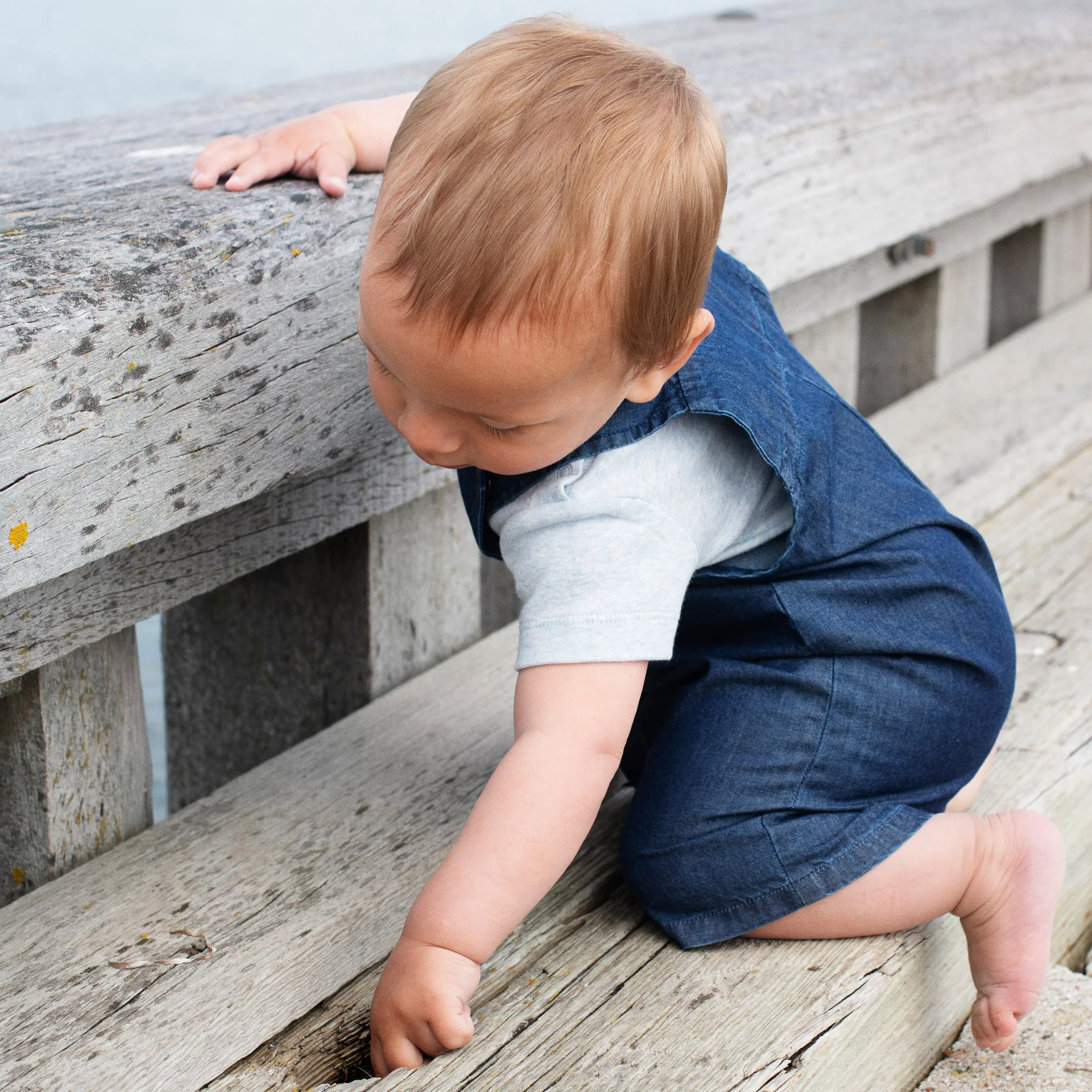 Baby Cotton Overall - Dark Denim - Image 3
