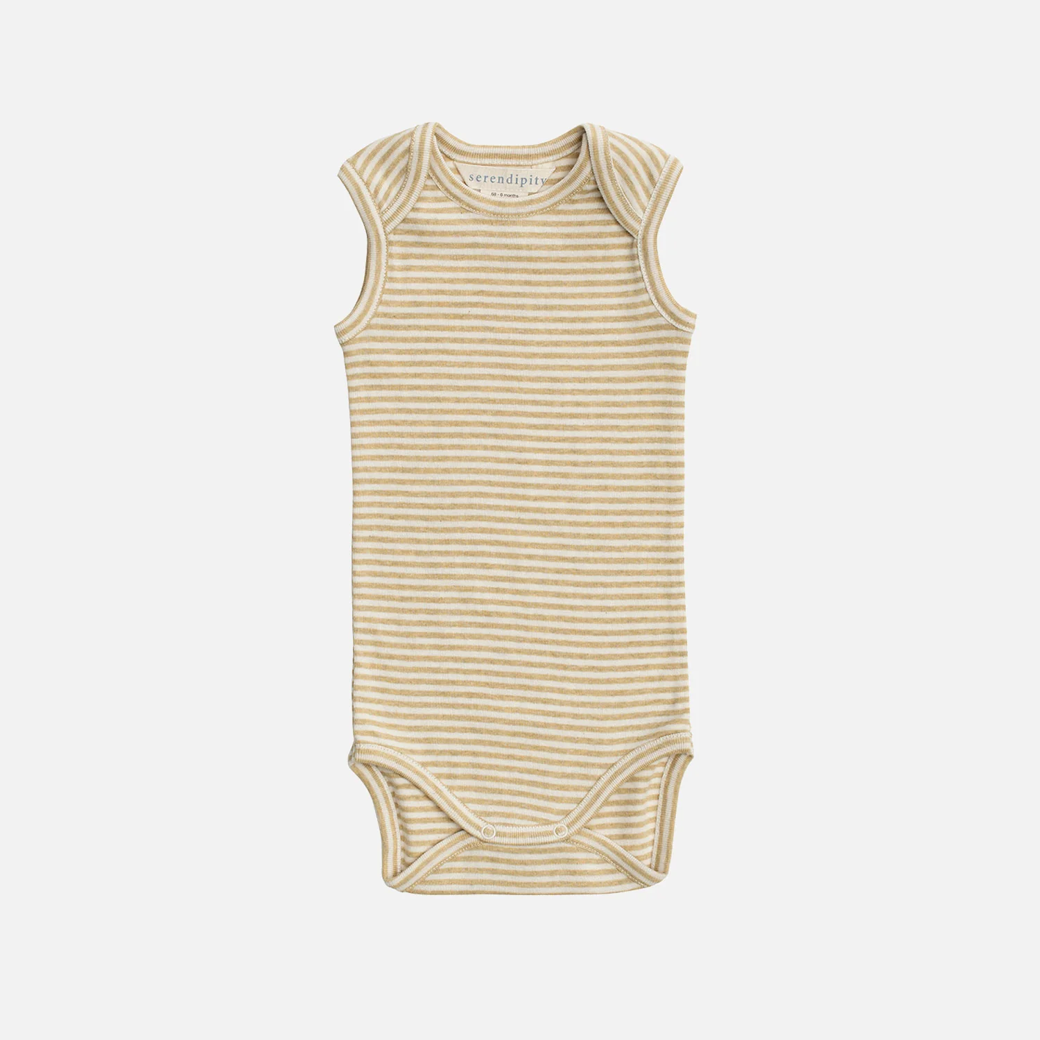 Baby Cotton Sleeveless Body - Chamomile/Off White - Image 2