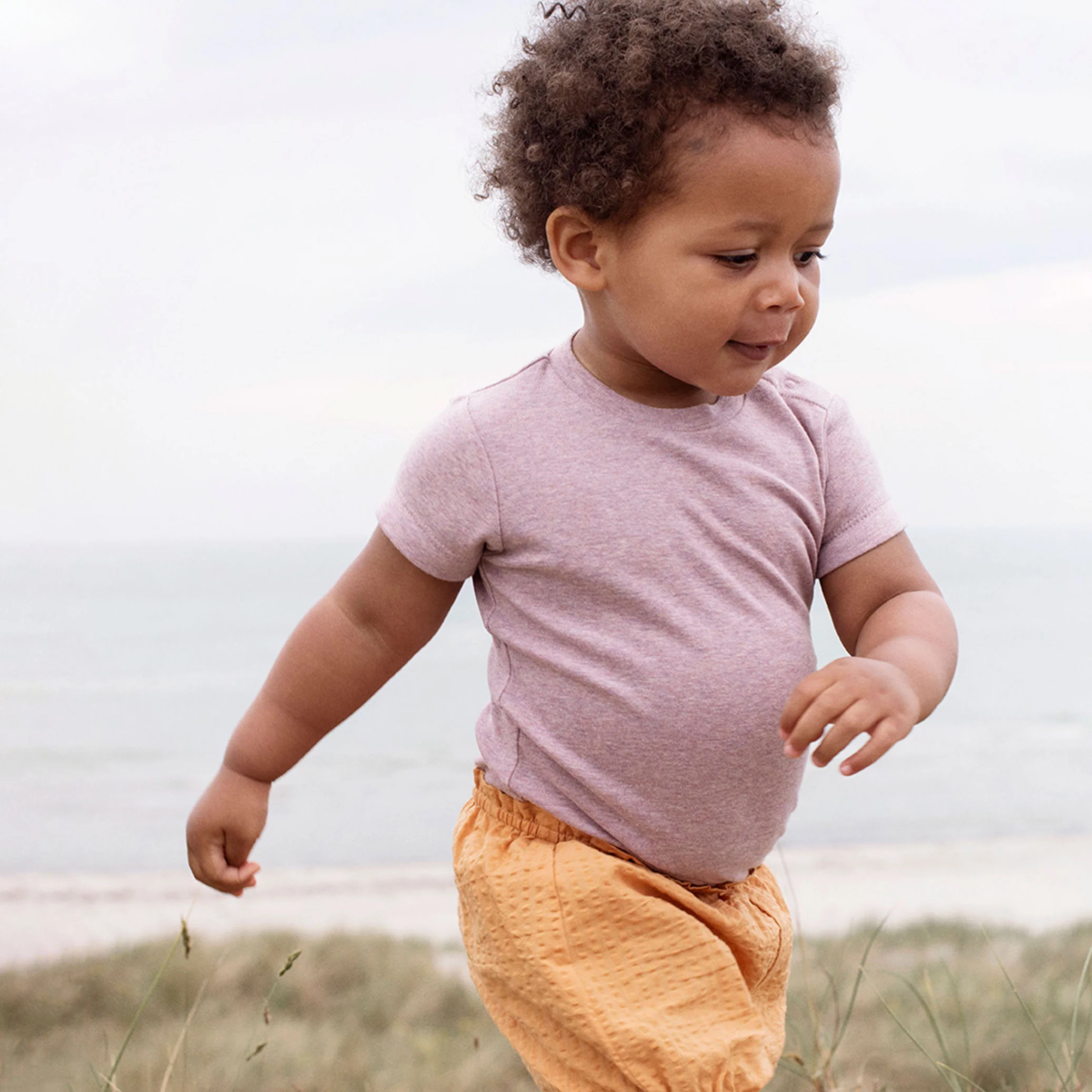 Baby Cotton SS Body - Lilac Melange