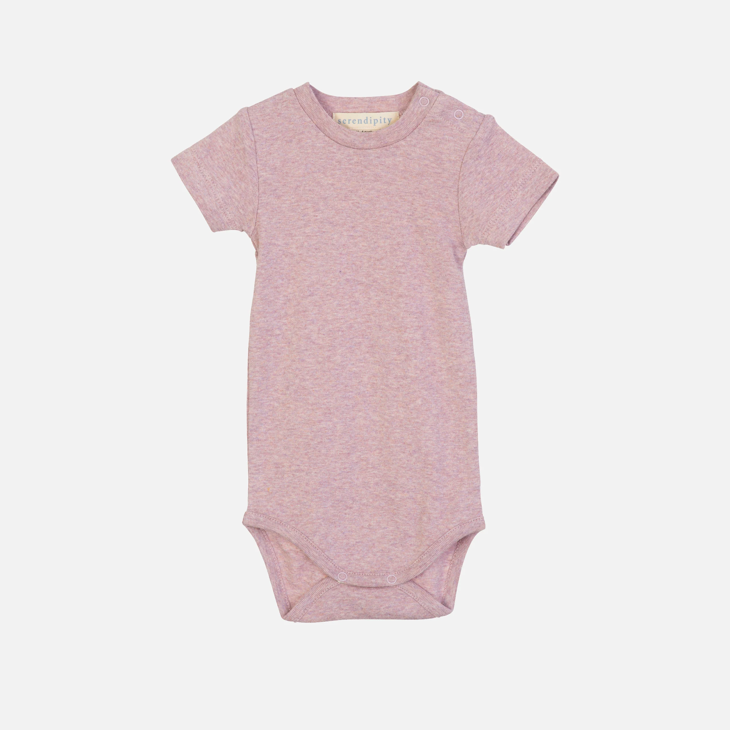 Baby Cotton SS Body - Lilac Melange - Image 3