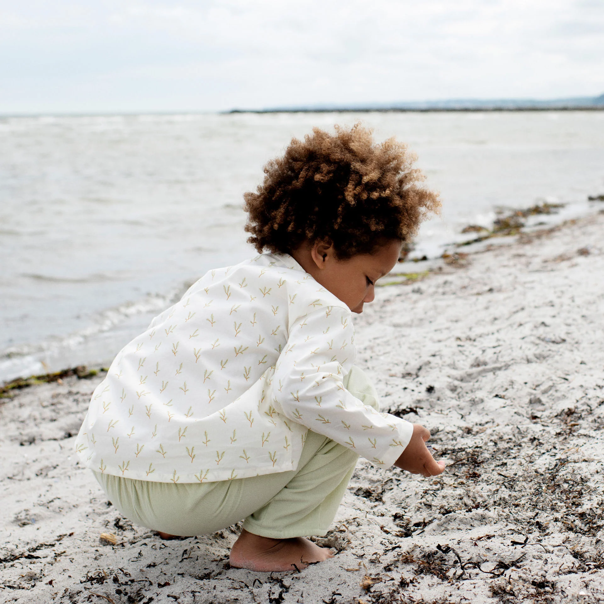 Kids Cotton Peasant Shirt - Sprout - Image 3