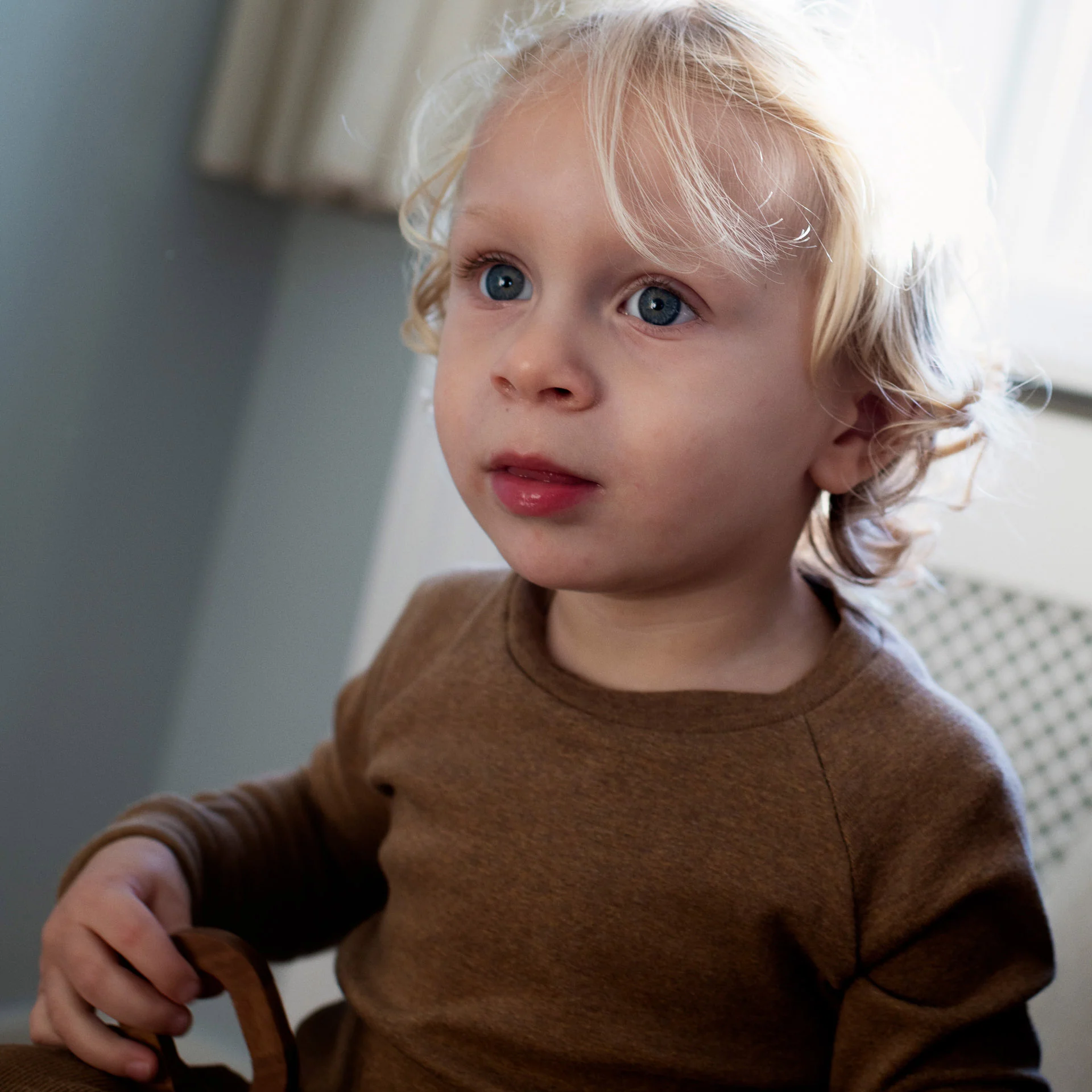 Kids Cotton Raglan Tee - Almond Melange - Image 2