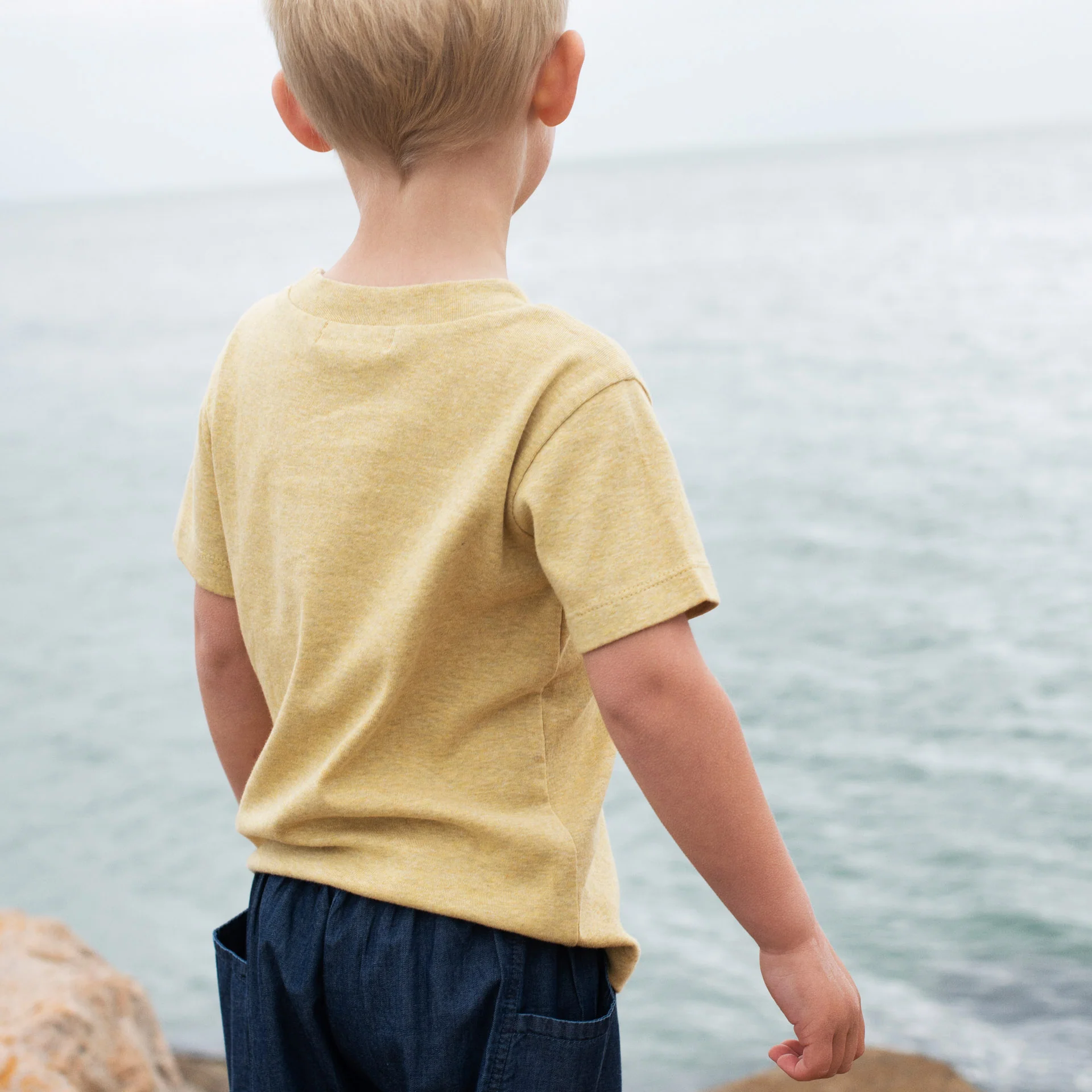 Kids Cotton SS Tee - Chamomile Melange - Image 3