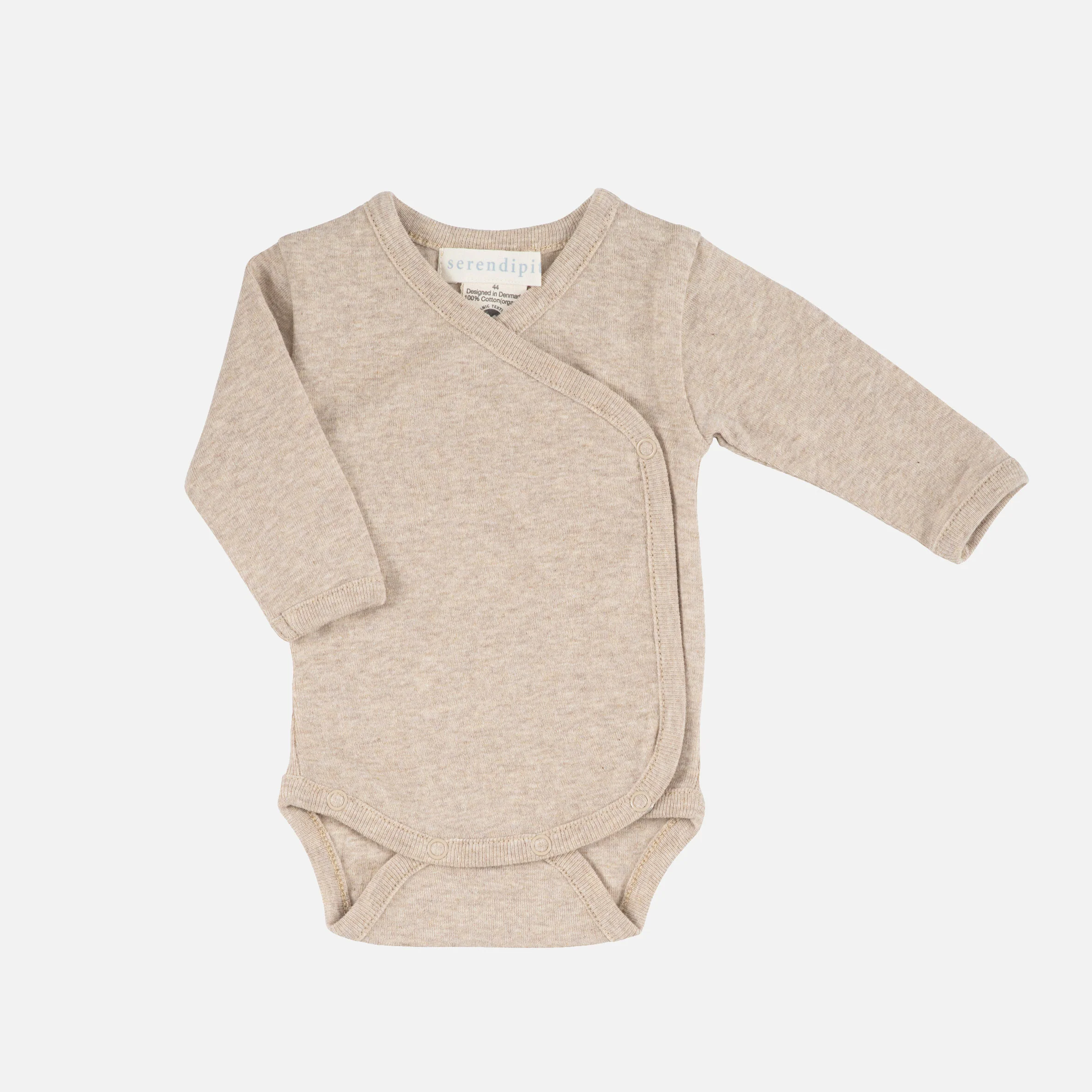 Baby Cotton Newborn Wrap Body - Oat Melange
