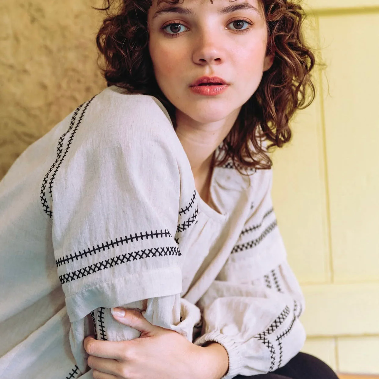 Women's Cotton Elodie Shirt - Ecru - Image 3