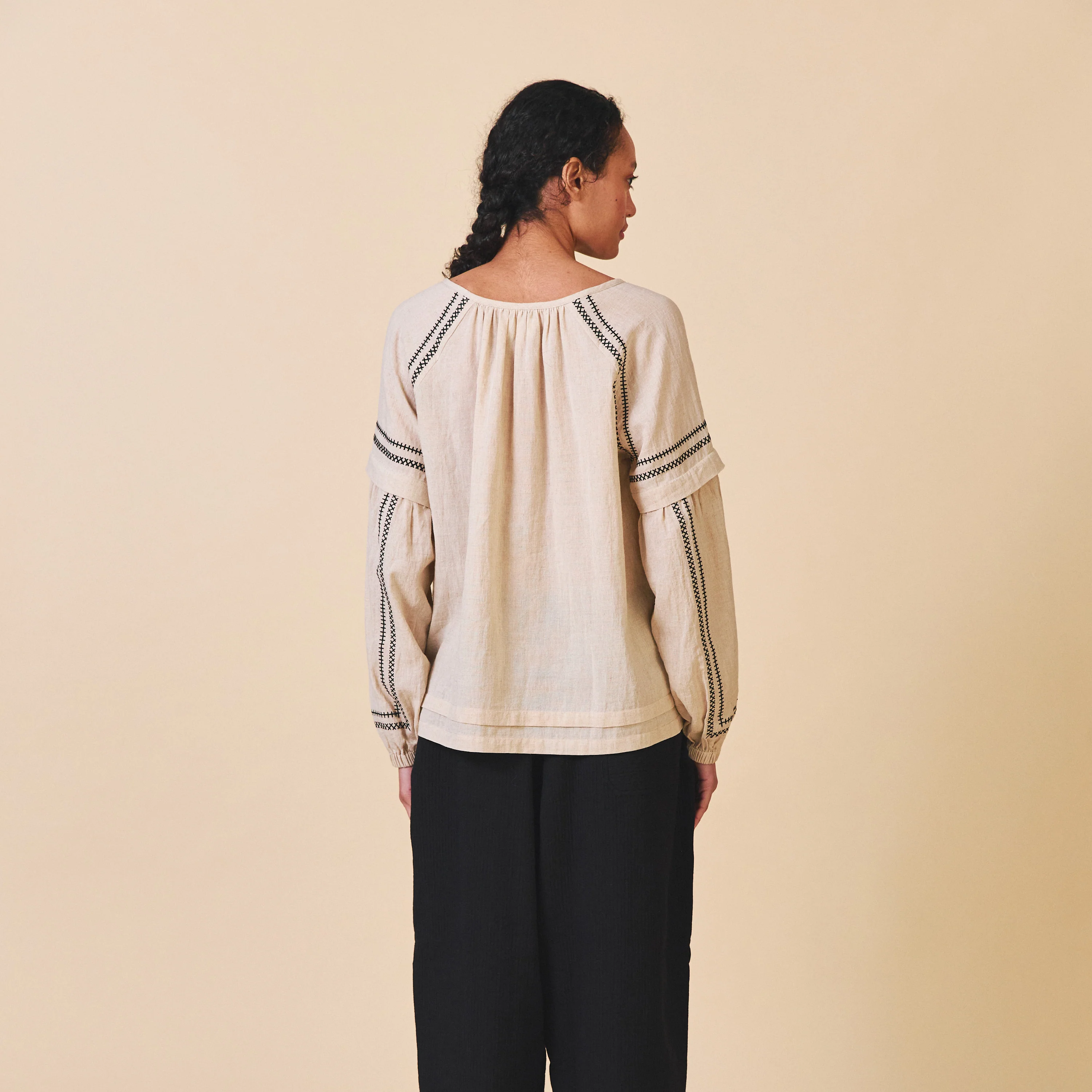 Women's Cotton Elodie Shirt - Ecru - Image 6