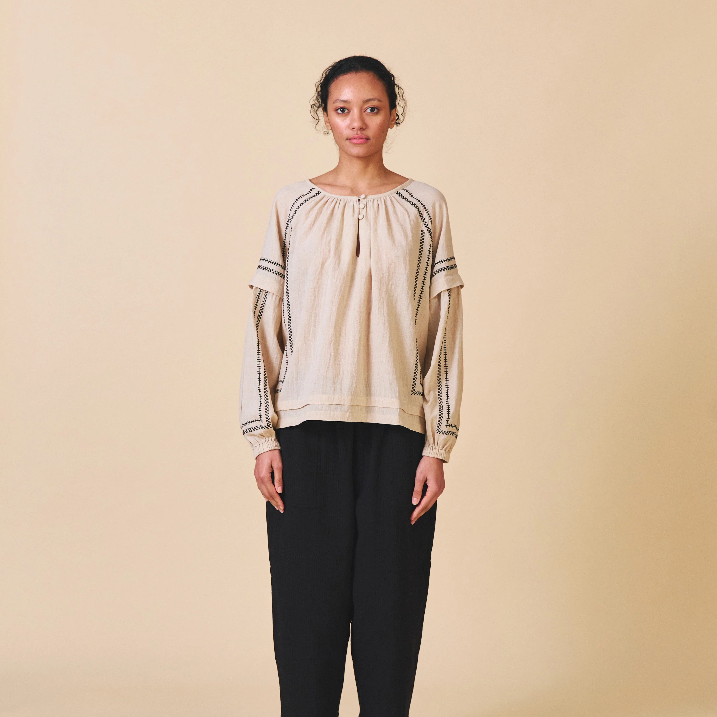 Women's Cotton Elodie Shirt - Ecru - Image 8