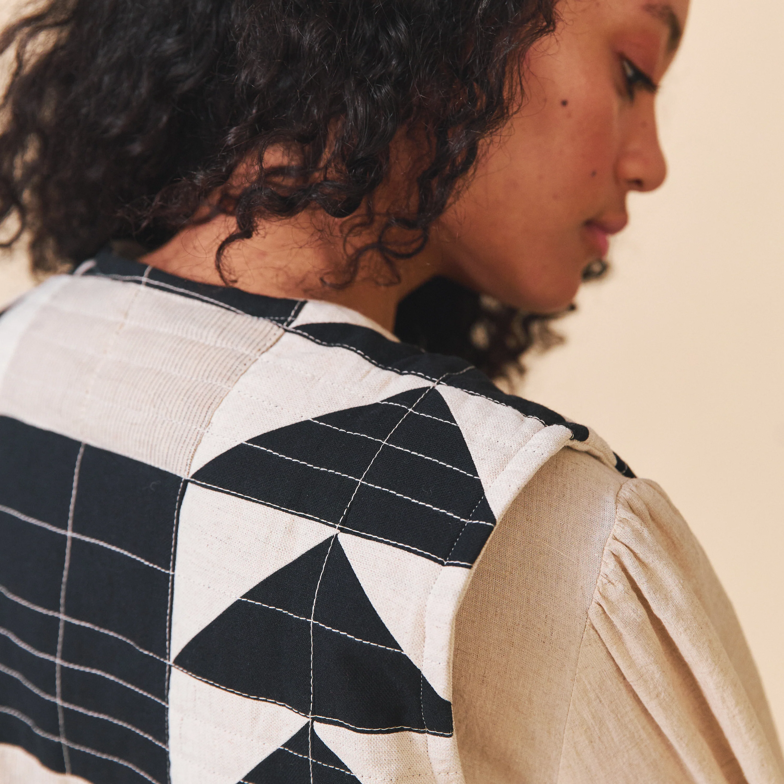 Women's Cotton Sib Vest - Mono Mix - Image 2